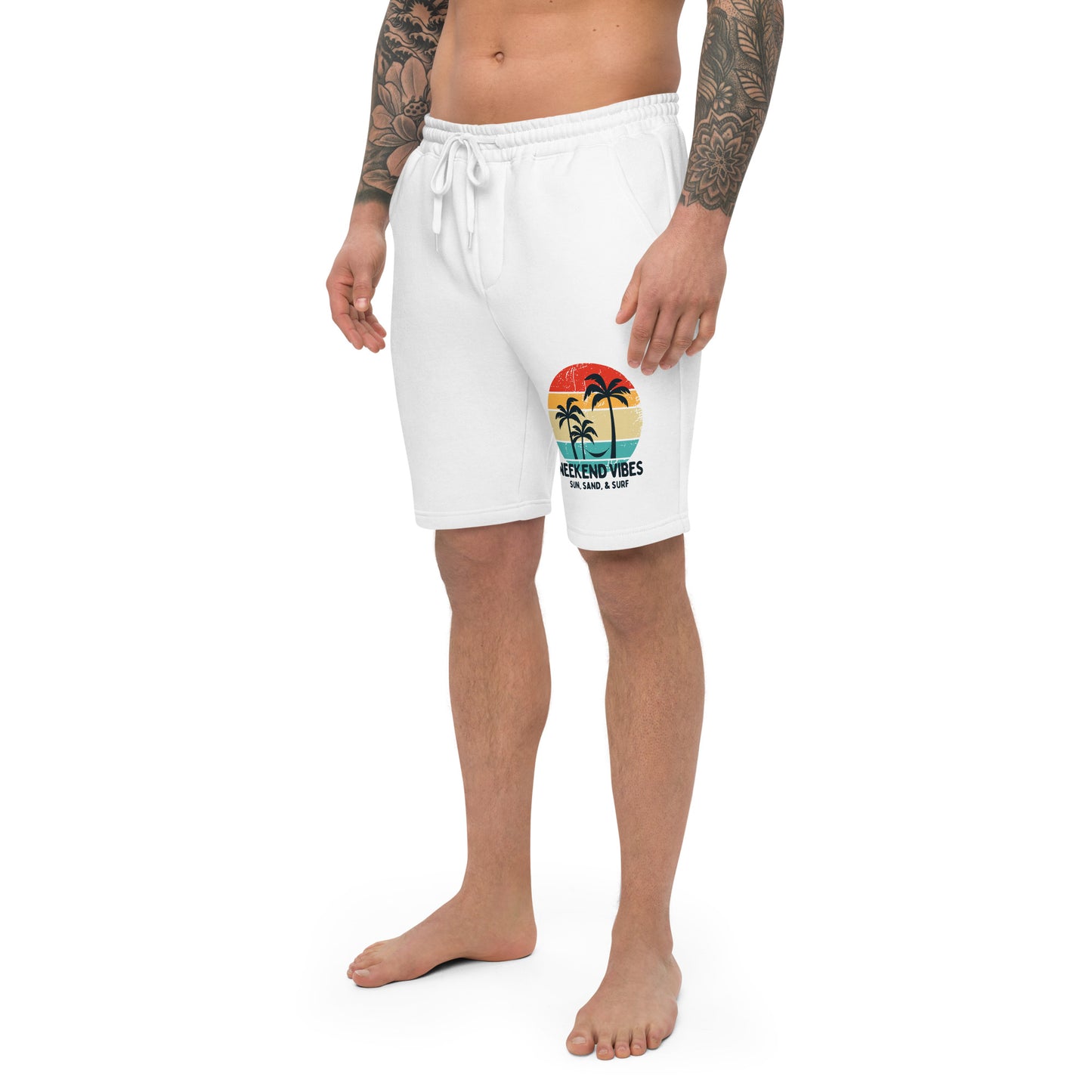 Weekend Vibes Sun Sand Surf Men's fleece shorts