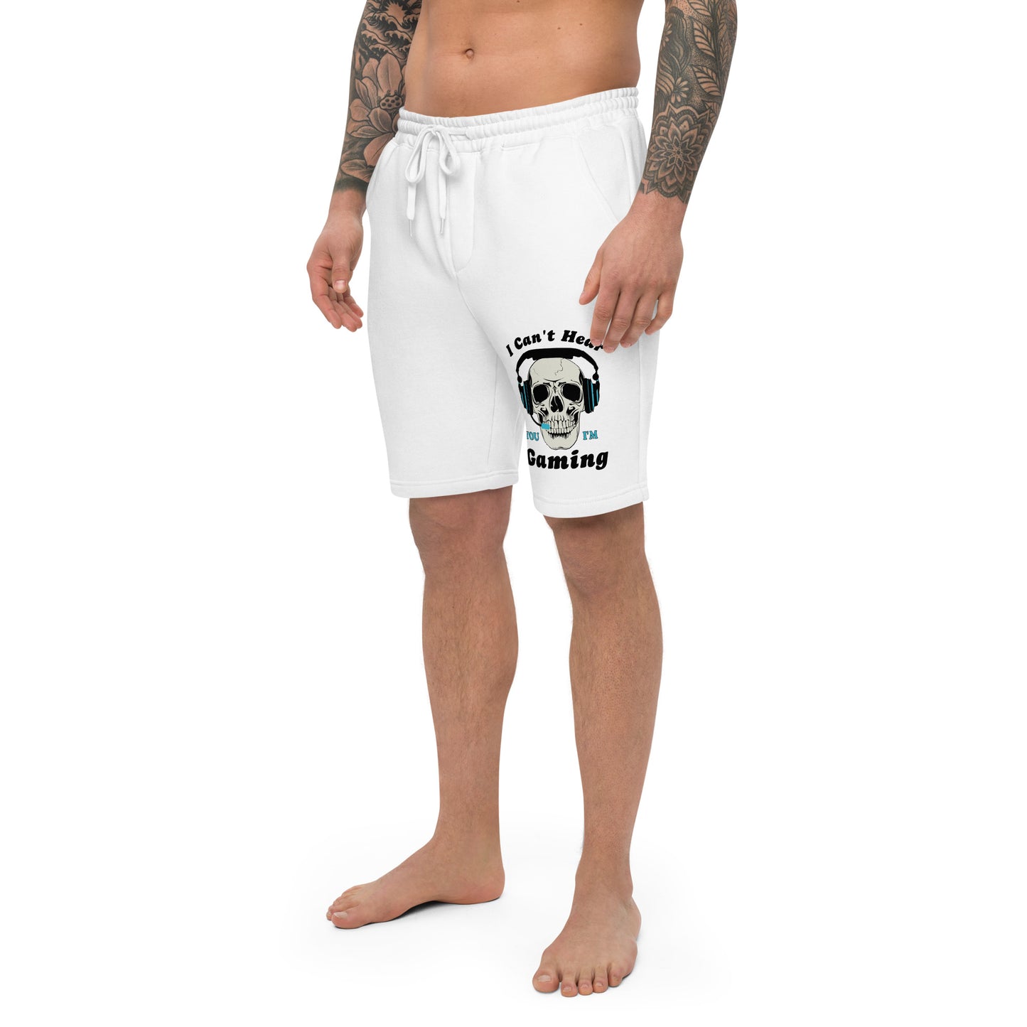 I Can't Hear You I'm GAMING Men's fleece shorts