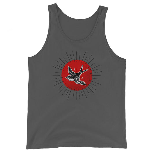 Red Sun Sparrow Unisex Tank Top