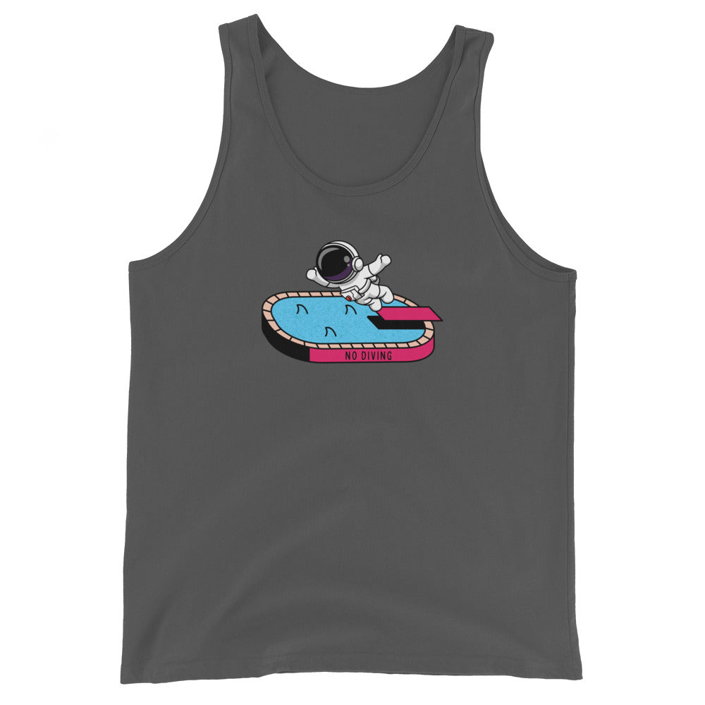 NO DIVING astronaut fun Unisex Tank Top