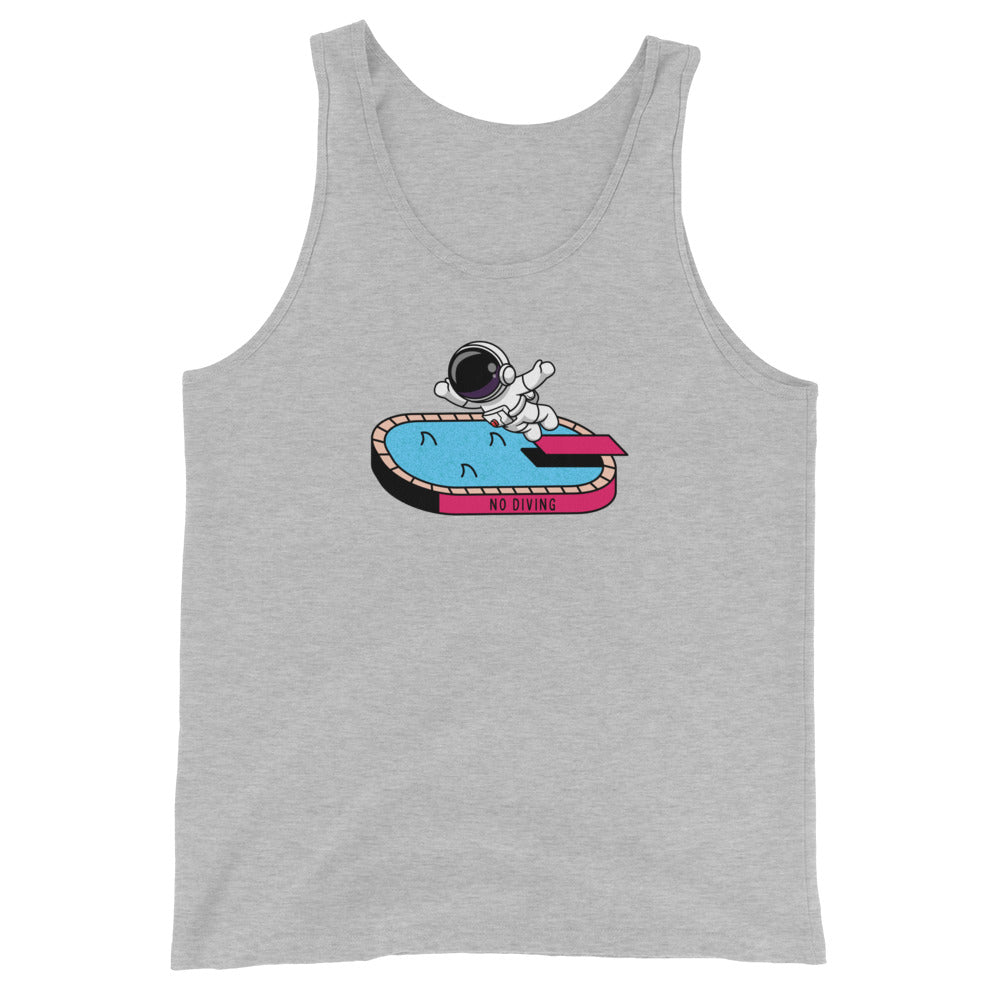 NO DIVING astronaut fun Unisex Tank Top