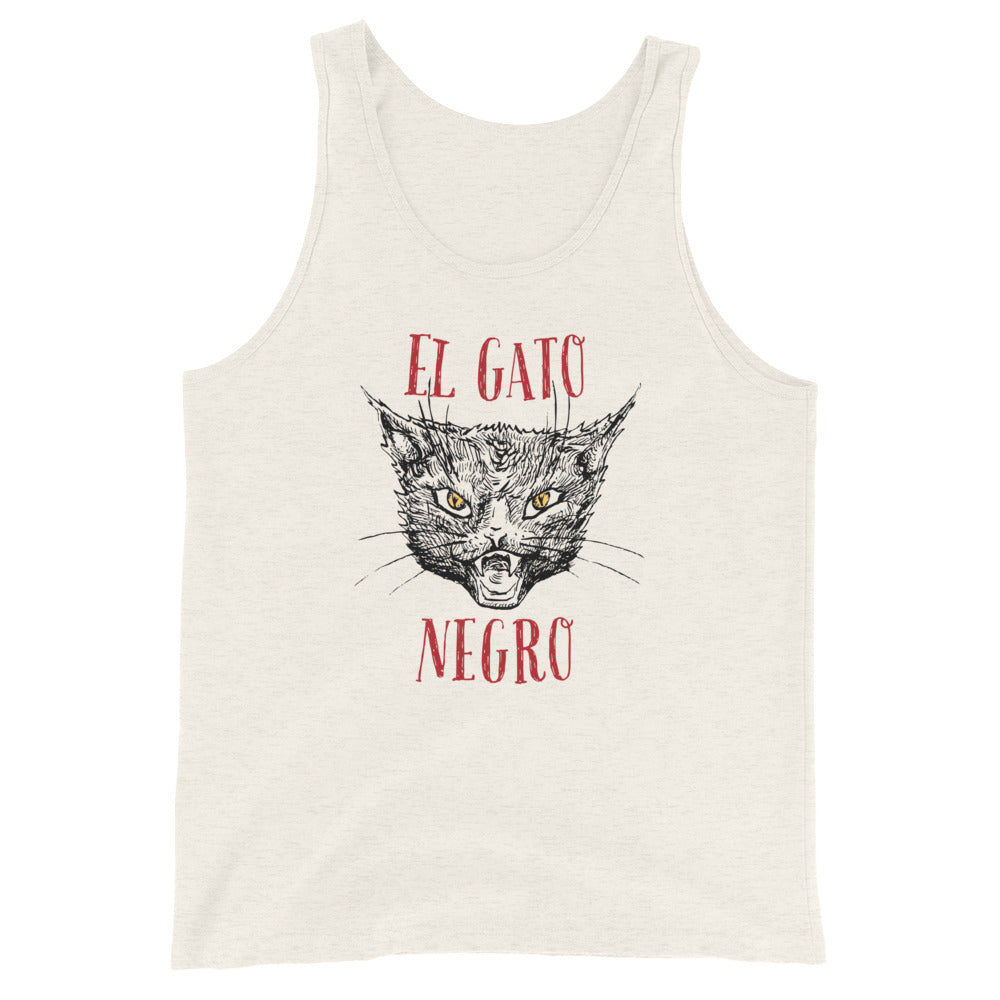 El Gato Negro illustration Unisex Tank Top