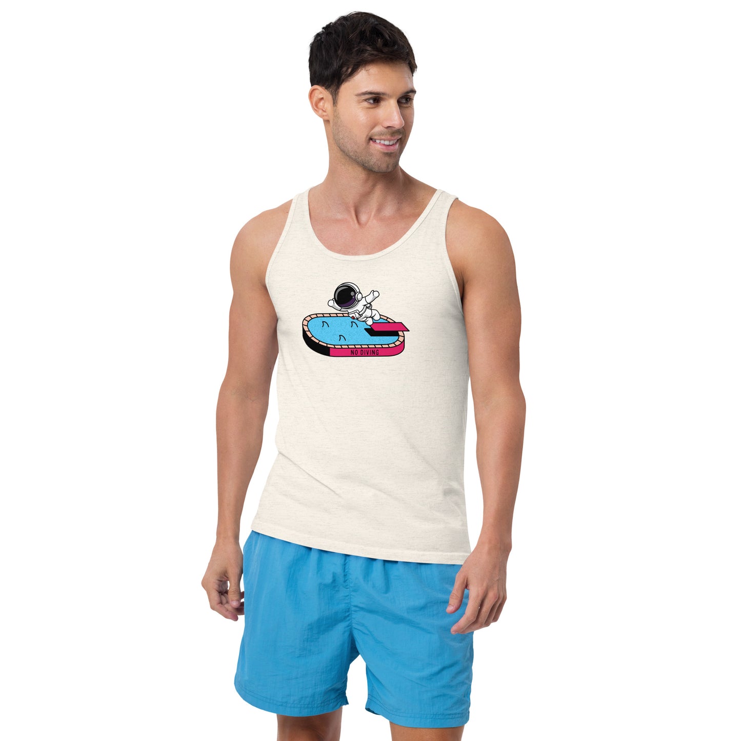 NO DIVING astronaut fun Unisex Tank Top