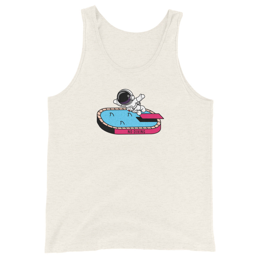 NO DIVING astronaut fun Unisex Tank Top