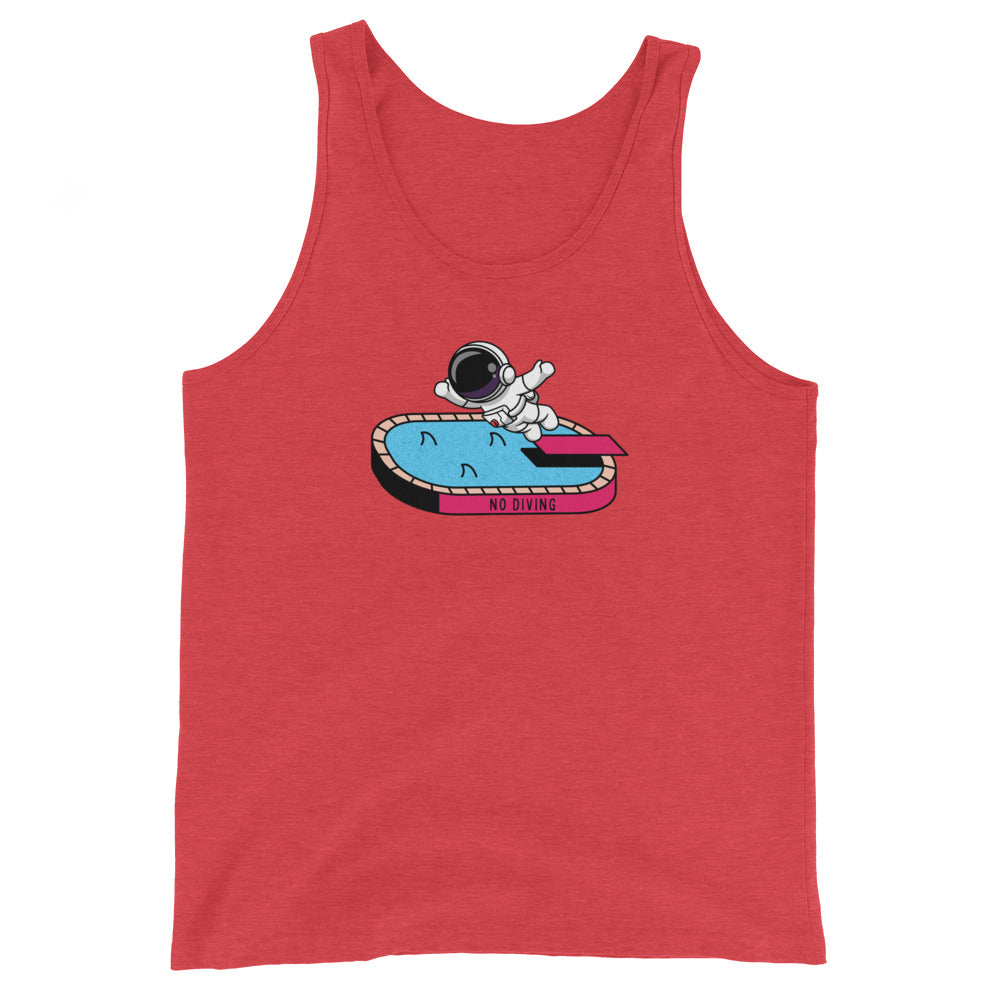 NO DIVING astronaut fun Unisex Tank Top