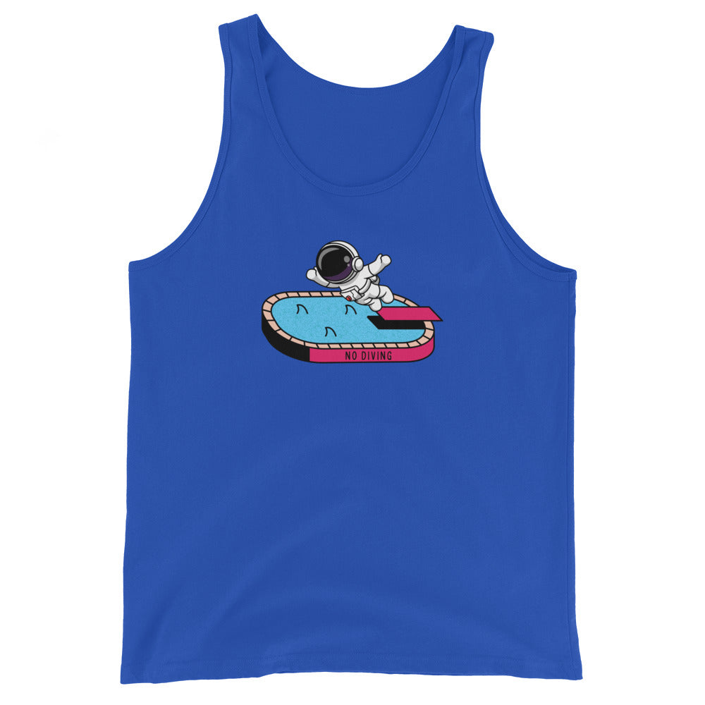 NO DIVING astronaut fun Unisex Tank Top