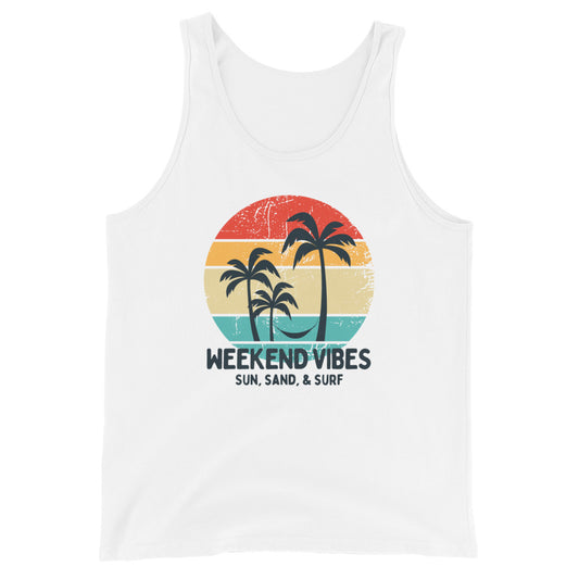 Weekend Vibes Sun Sand & Surf Unisex Tank Top