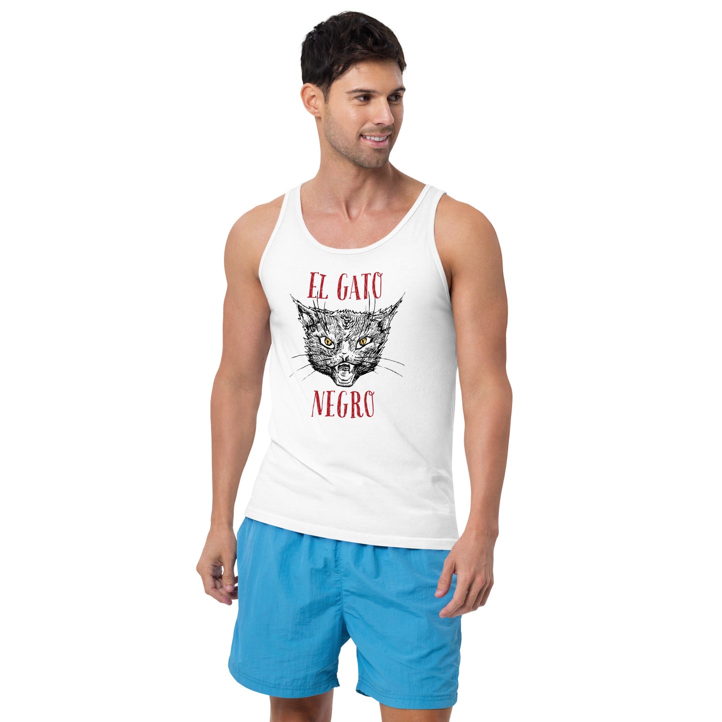 El Gato Negro illustration Unisex Tank Top