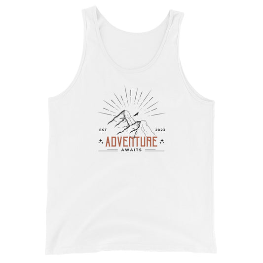 Adventure Awaits Mountain Tops Unisex Tank Top