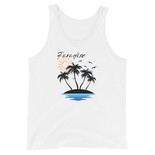 Paradise Beach Awaits Unisex Tank Top