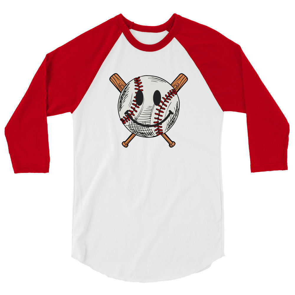 Smiley Baseball 3/4 sleeve raglan shirt
