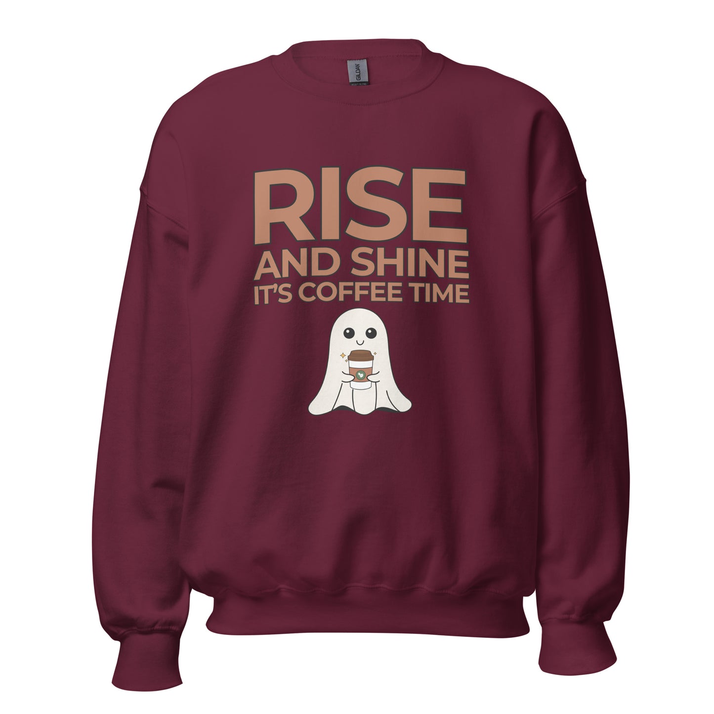 Rise and Shine It's Coffee Time Boo Unisex Sweatshirt