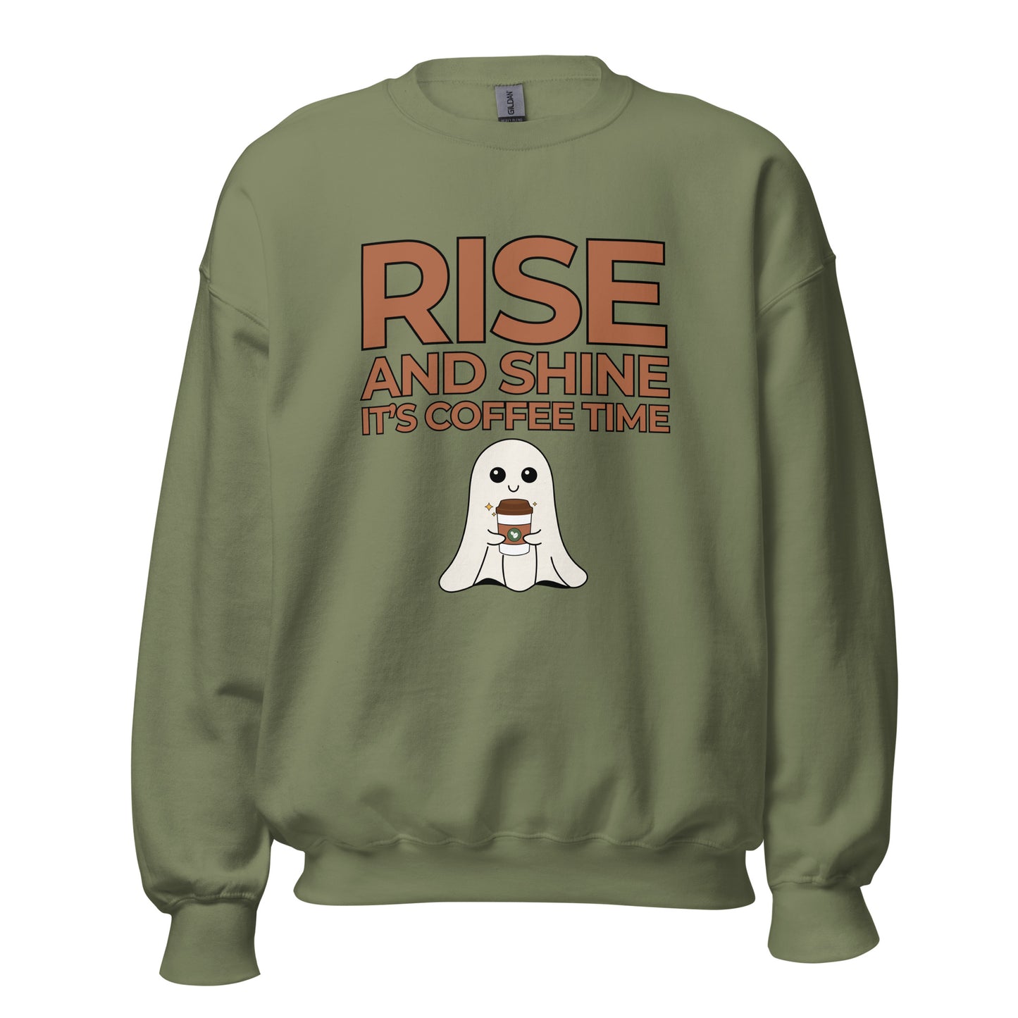 Rise and Shine It's Coffee Time Boo Unisex Sweatshirt