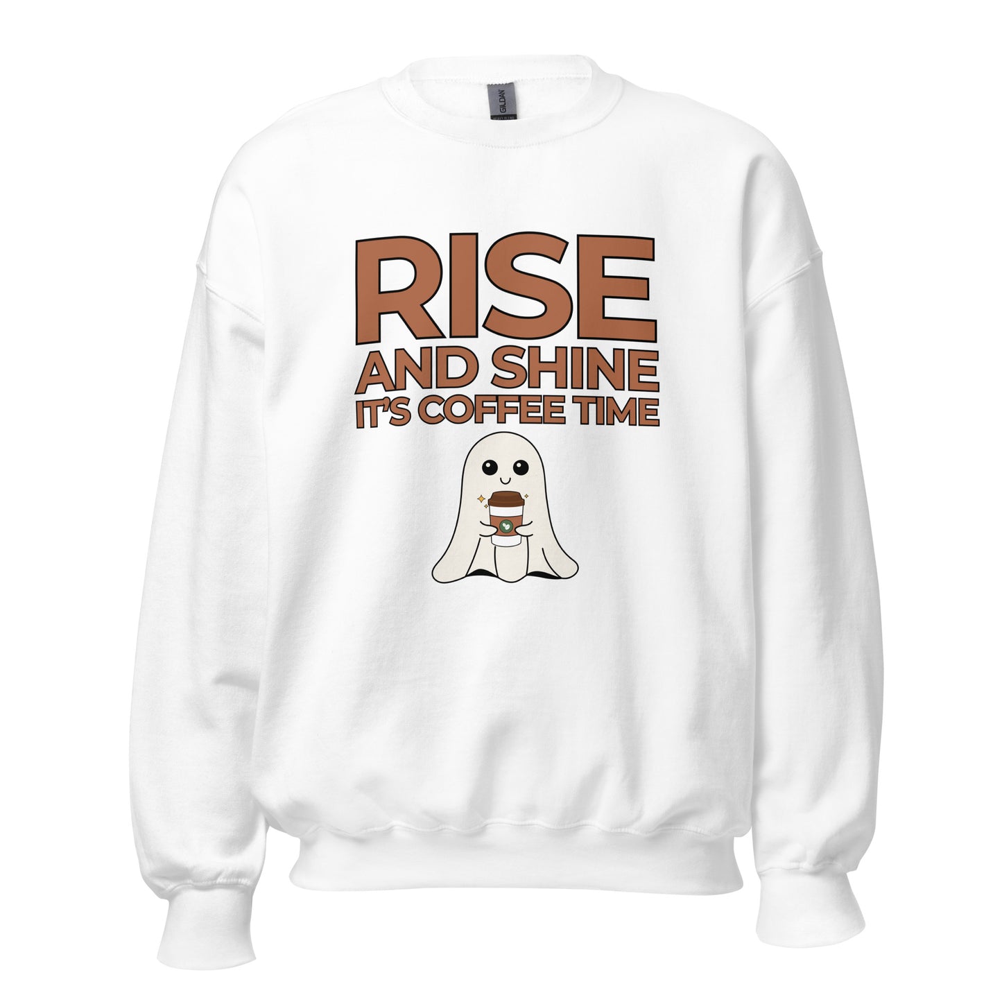 Rise and Shine It's Coffee Time Boo Unisex Sweatshirt
