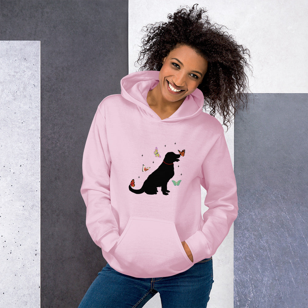 Lovely Labrador Butterflies Unisex Hoodie