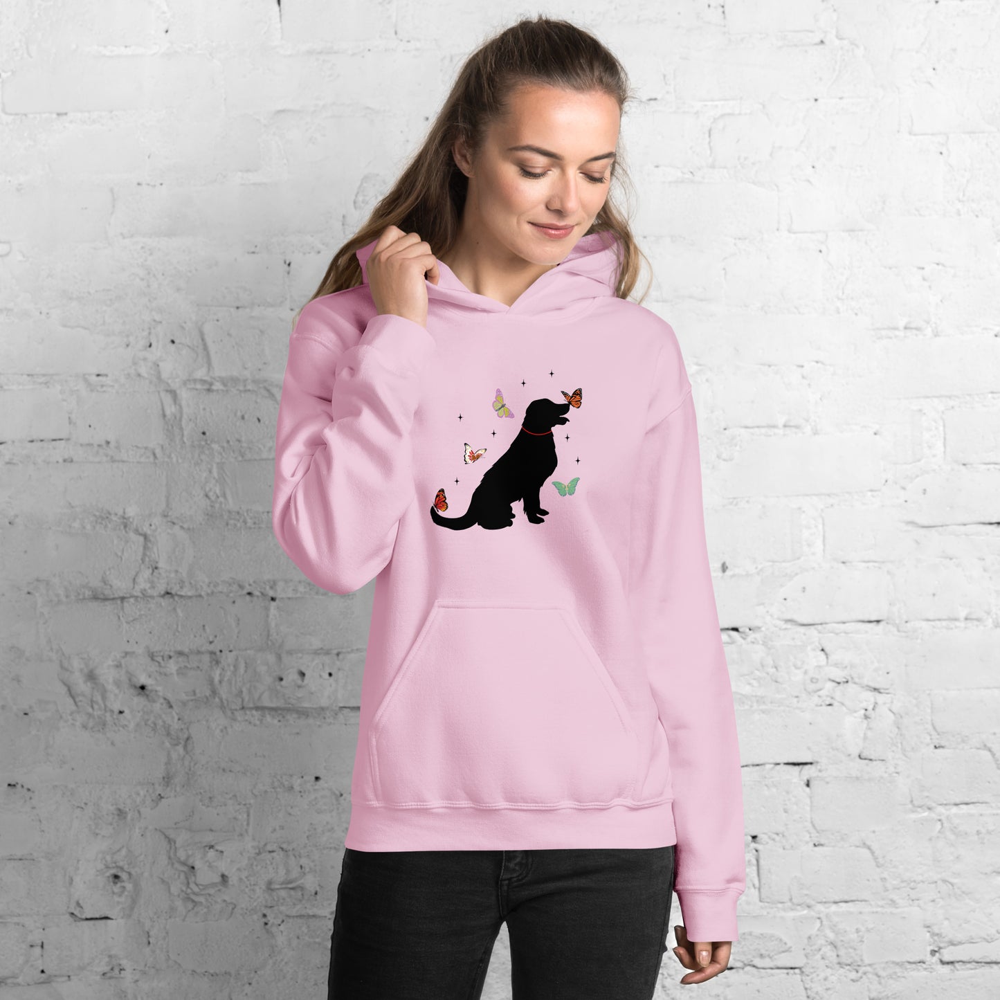 Lovely Labrador Butterflies Unisex Hoodie