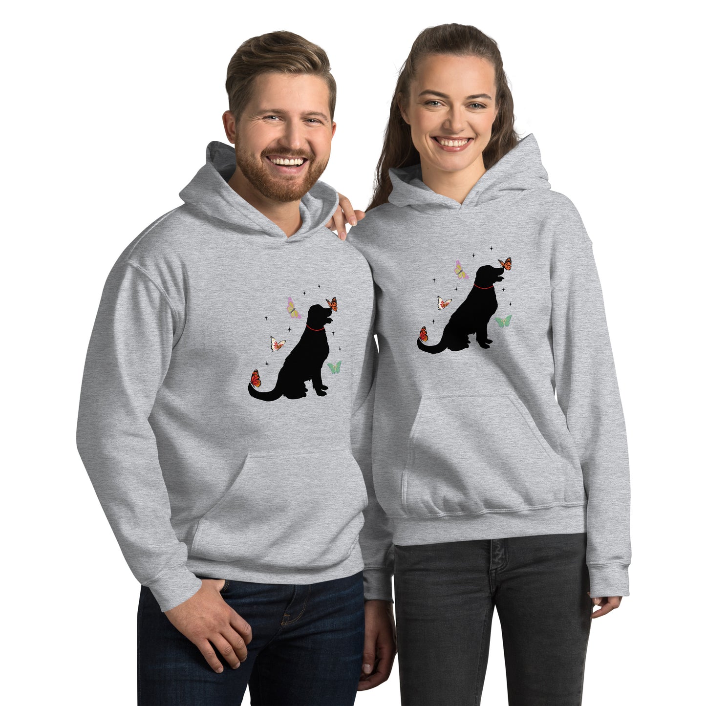 Lovely Labrador Butterflies Unisex Hoodie