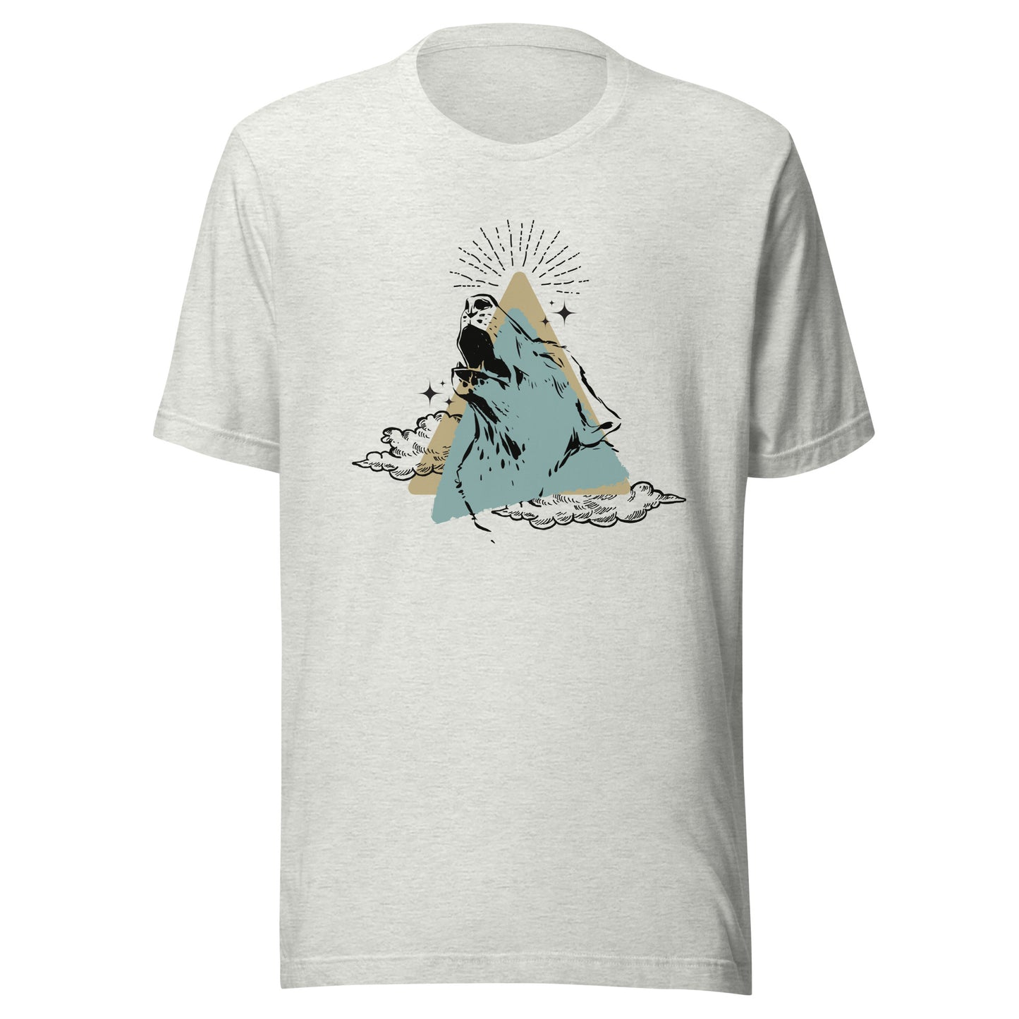 Abstract Layered Howling Wolf Unisex t-shirt