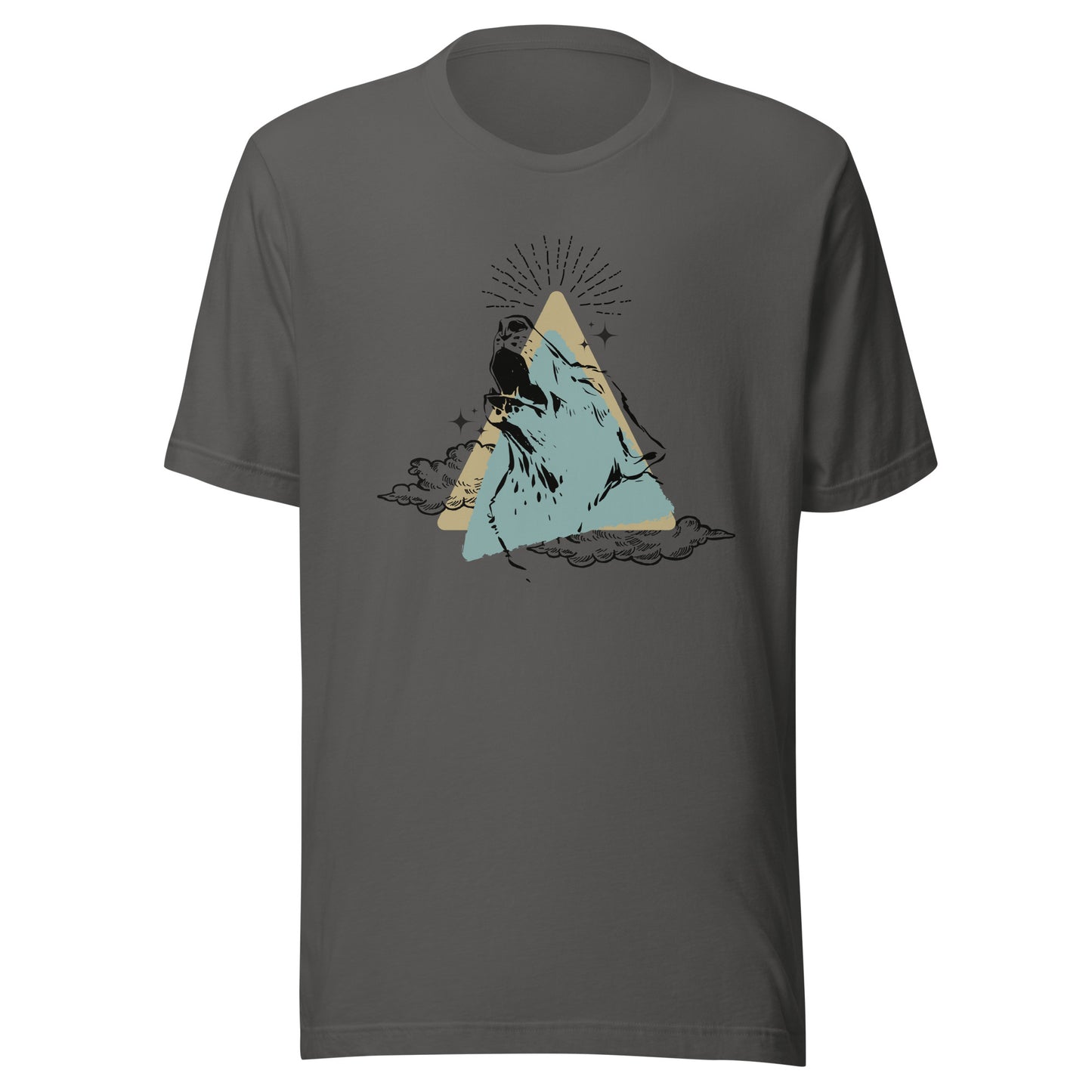 Abstract Layered Howling Wolf Unisex t-shirt