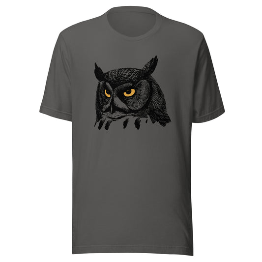 Golden Eye Owl Unisex t-shirt