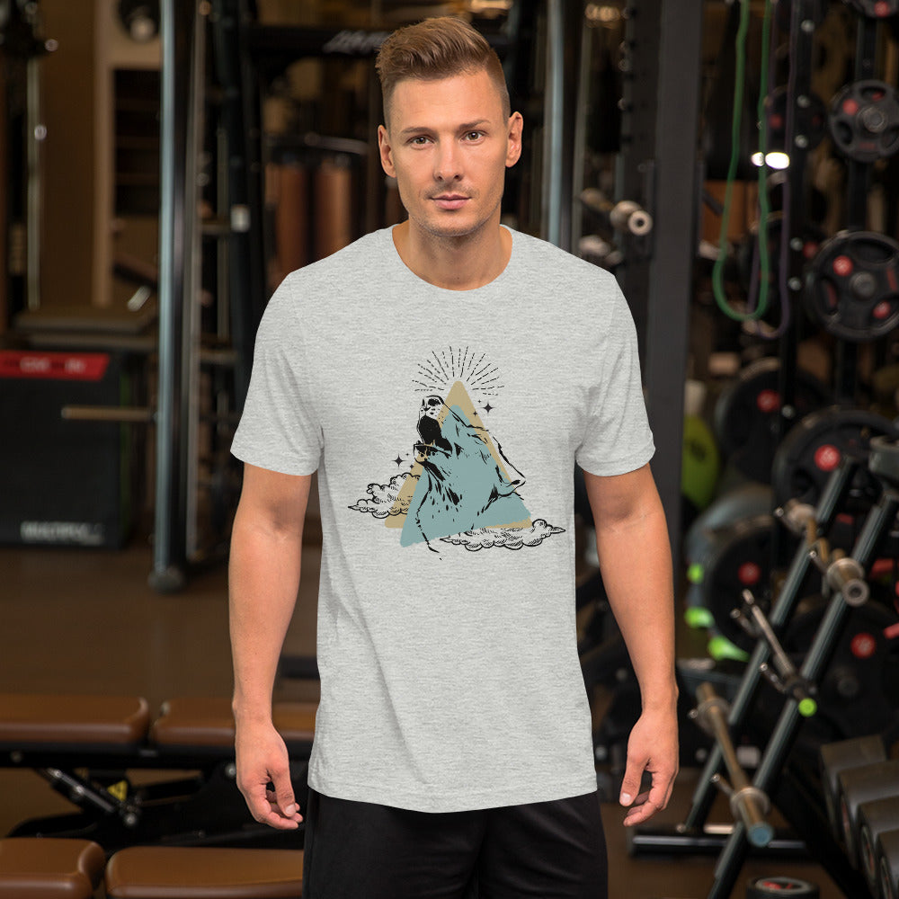 Abstract Layered Howling Wolf Unisex t-shirt