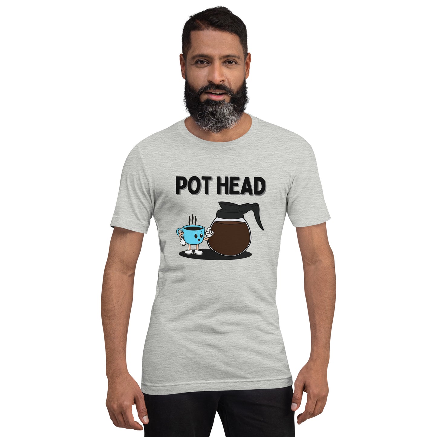 Coffee Pot Head Unisex t-shirt