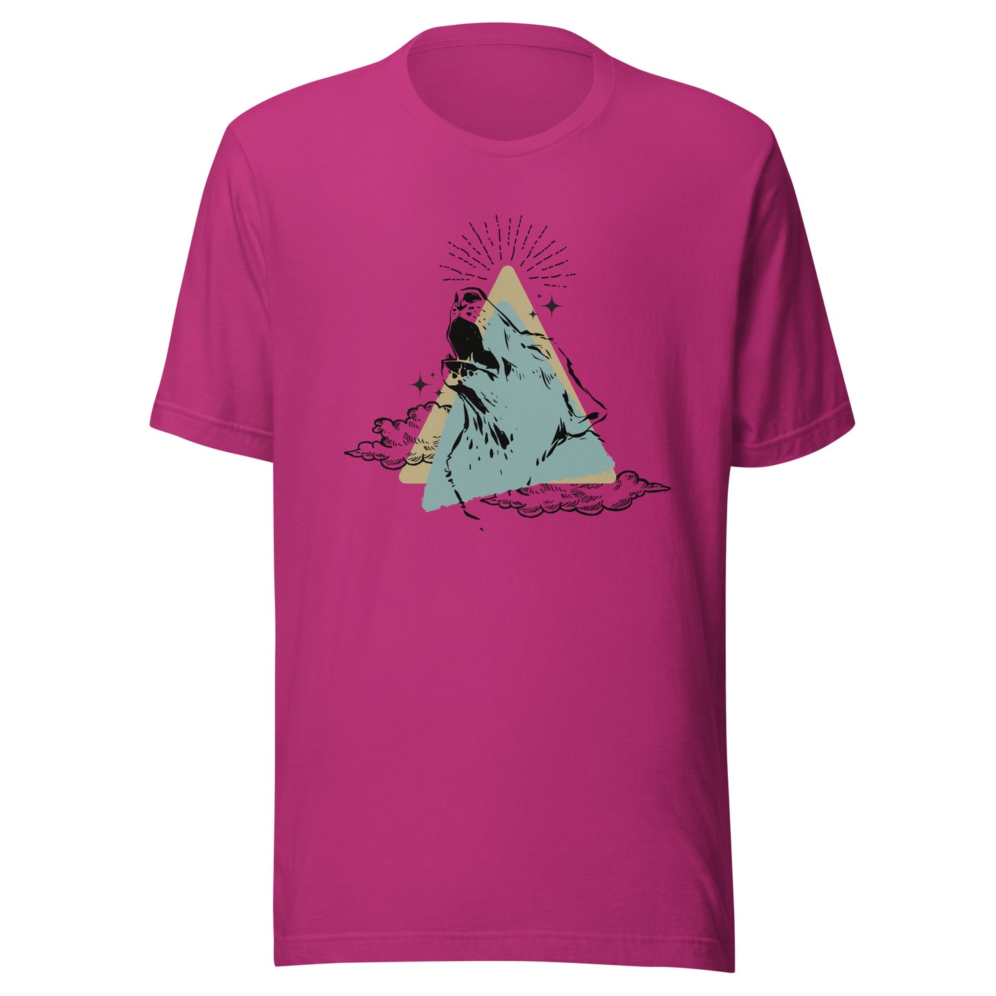 Abstract Layered Howling Wolf Unisex t-shirt