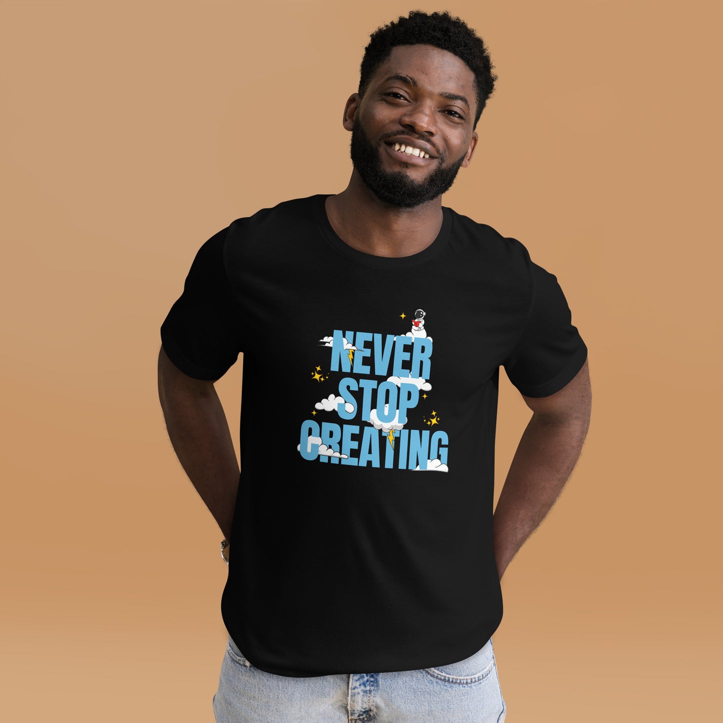 NEVER Stop Creating Unisex t-shirt