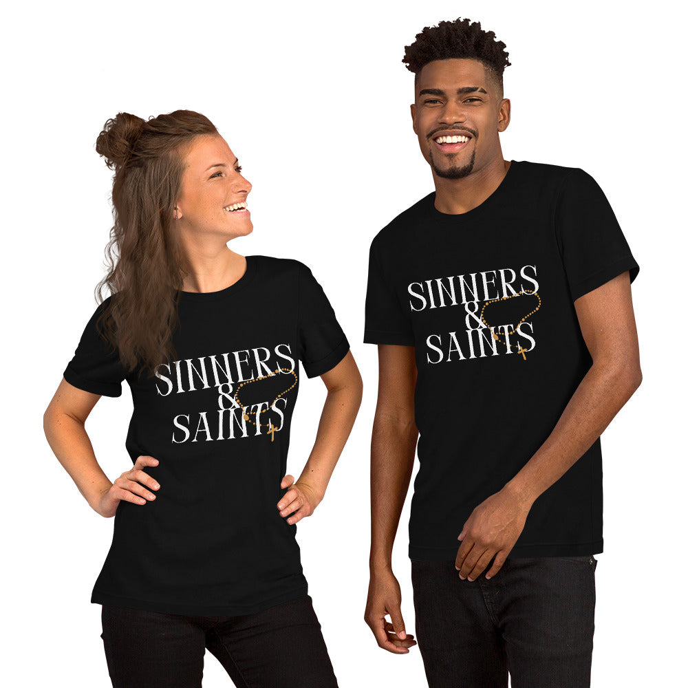 Sinners & Saints rosary Unisex t-shirt