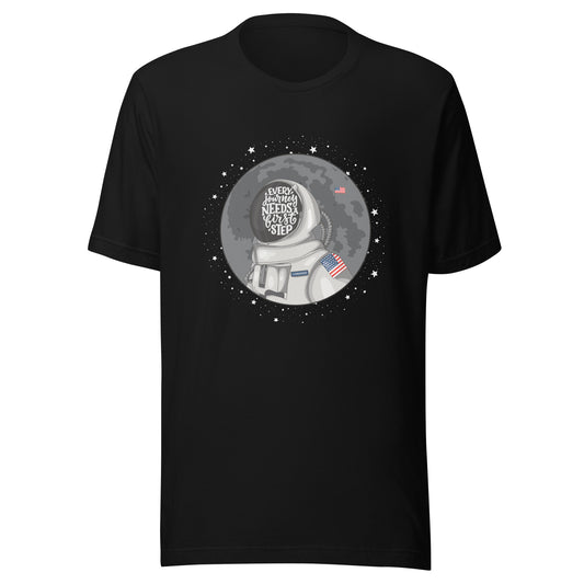 Astronaut First Step Unisex t-shirt