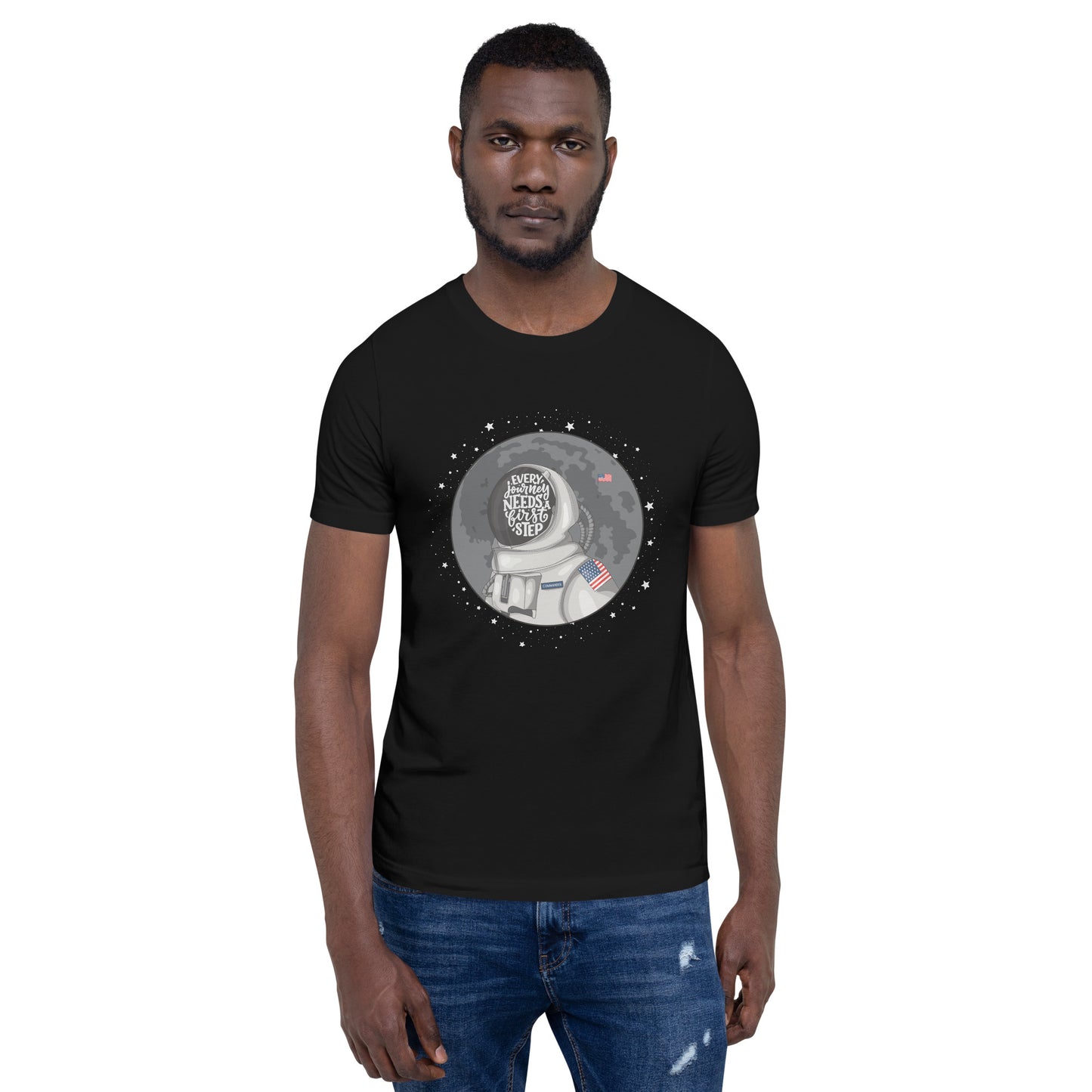 Astronaut First Step Unisex t-shirt