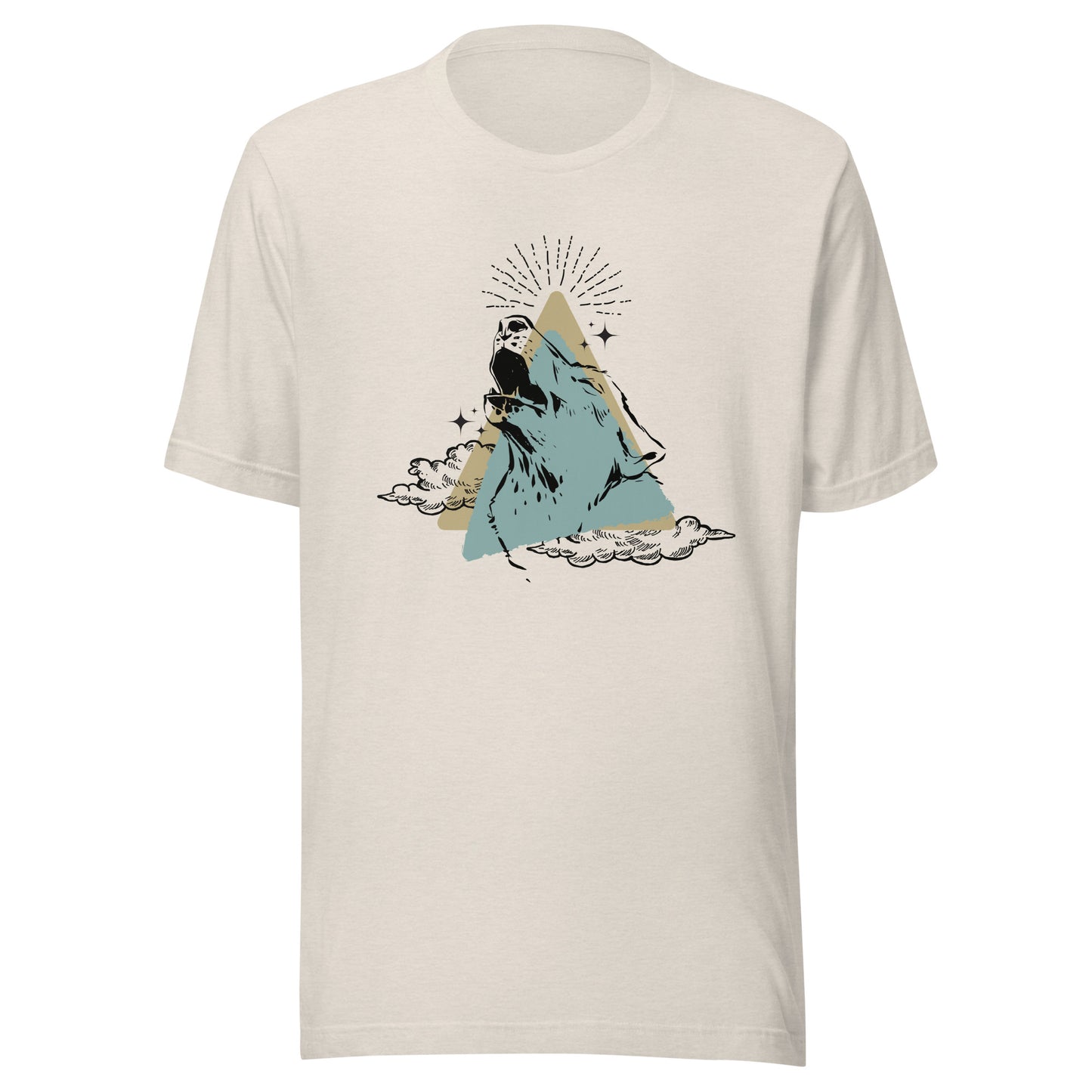 Abstract Layered Howling Wolf Unisex t-shirt