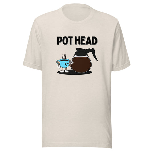 Coffee Pot Head Unisex t-shirt