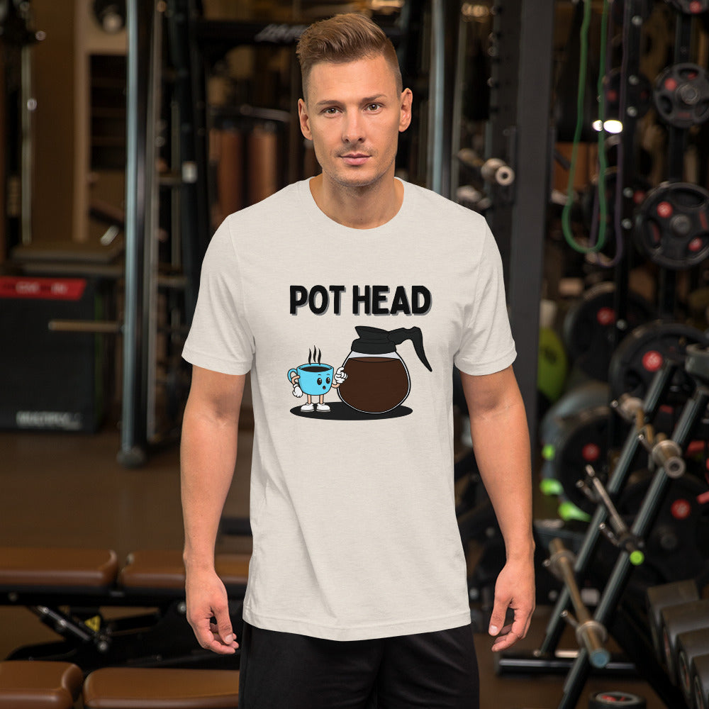 Coffee Pot Head Unisex t-shirt