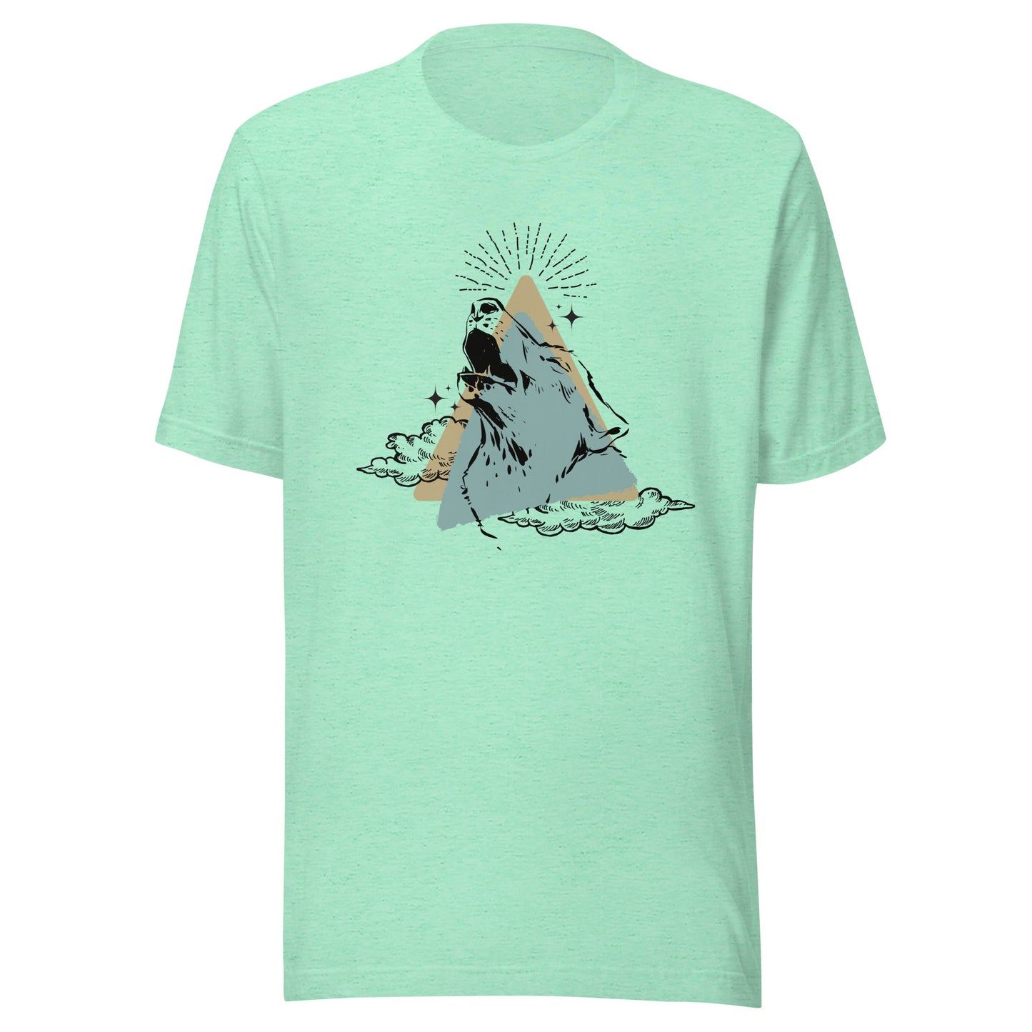Abstract Layered Howling Wolf Unisex t-shirt