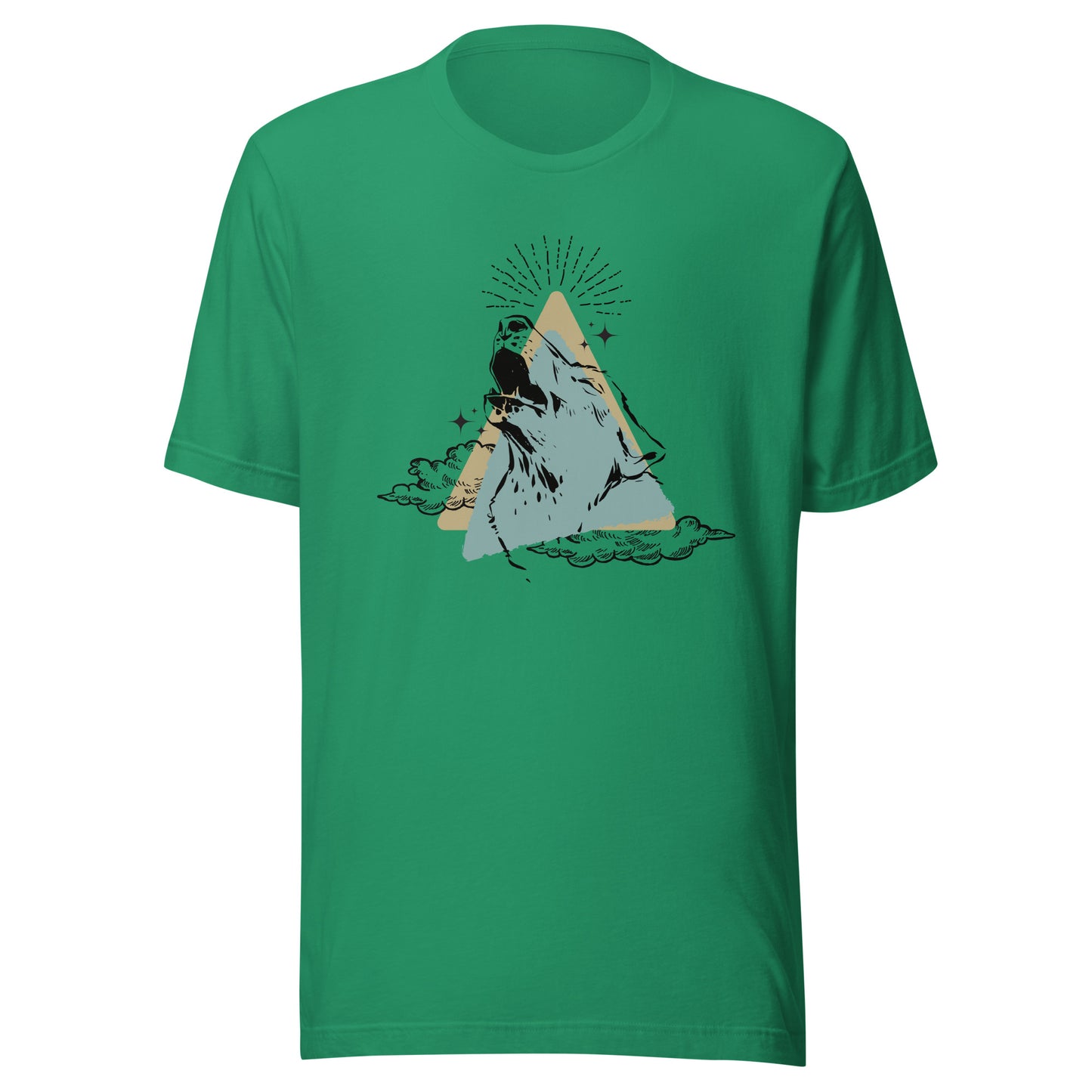 Abstract Layered Howling Wolf Unisex t-shirt