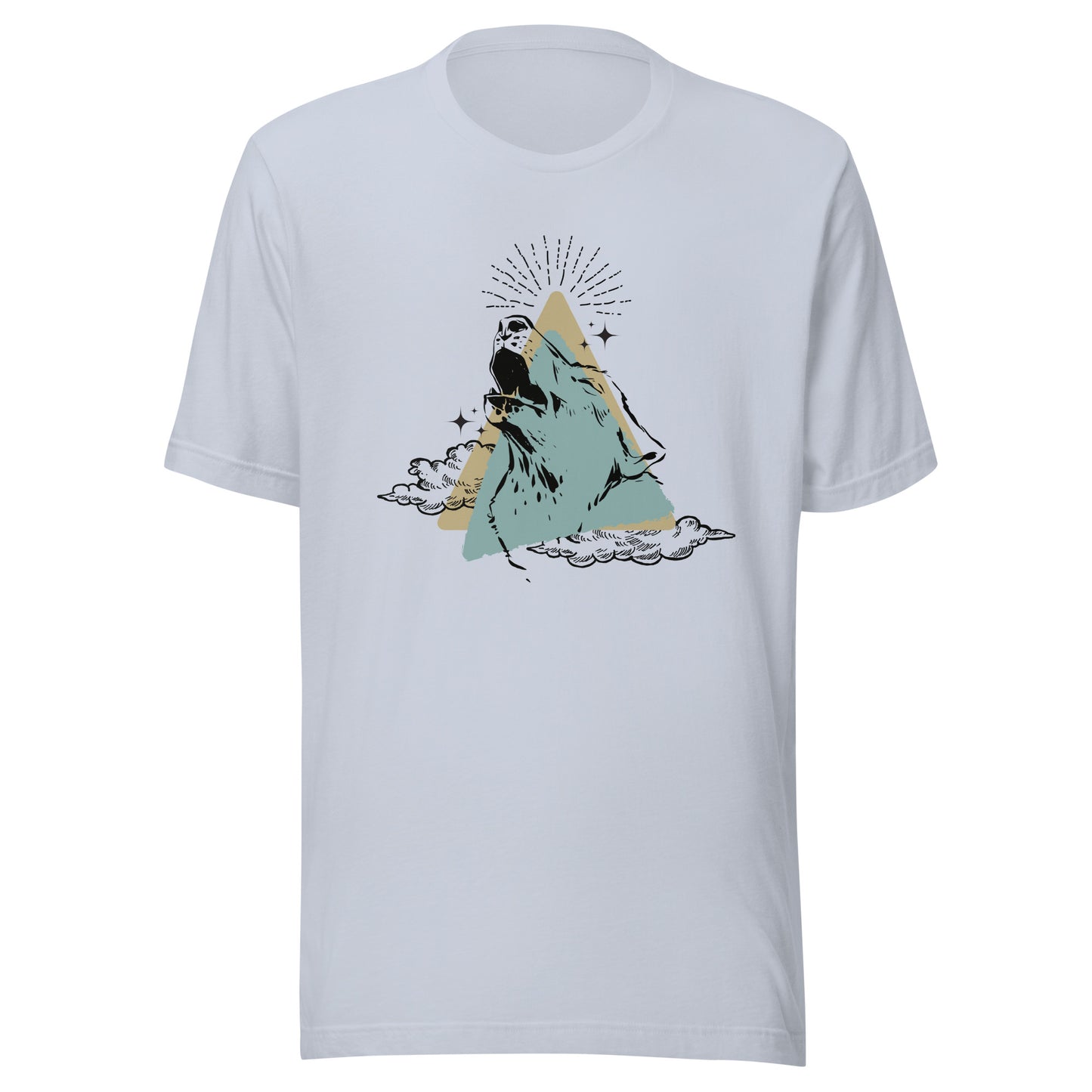 Abstract Layered Howling Wolf Unisex t-shirt