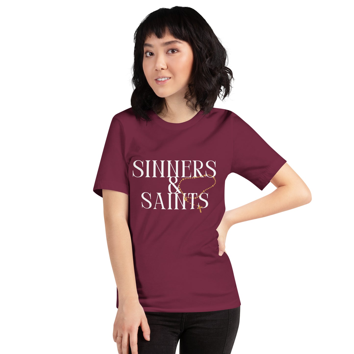 Sinners & Saints rosary Unisex t-shirt