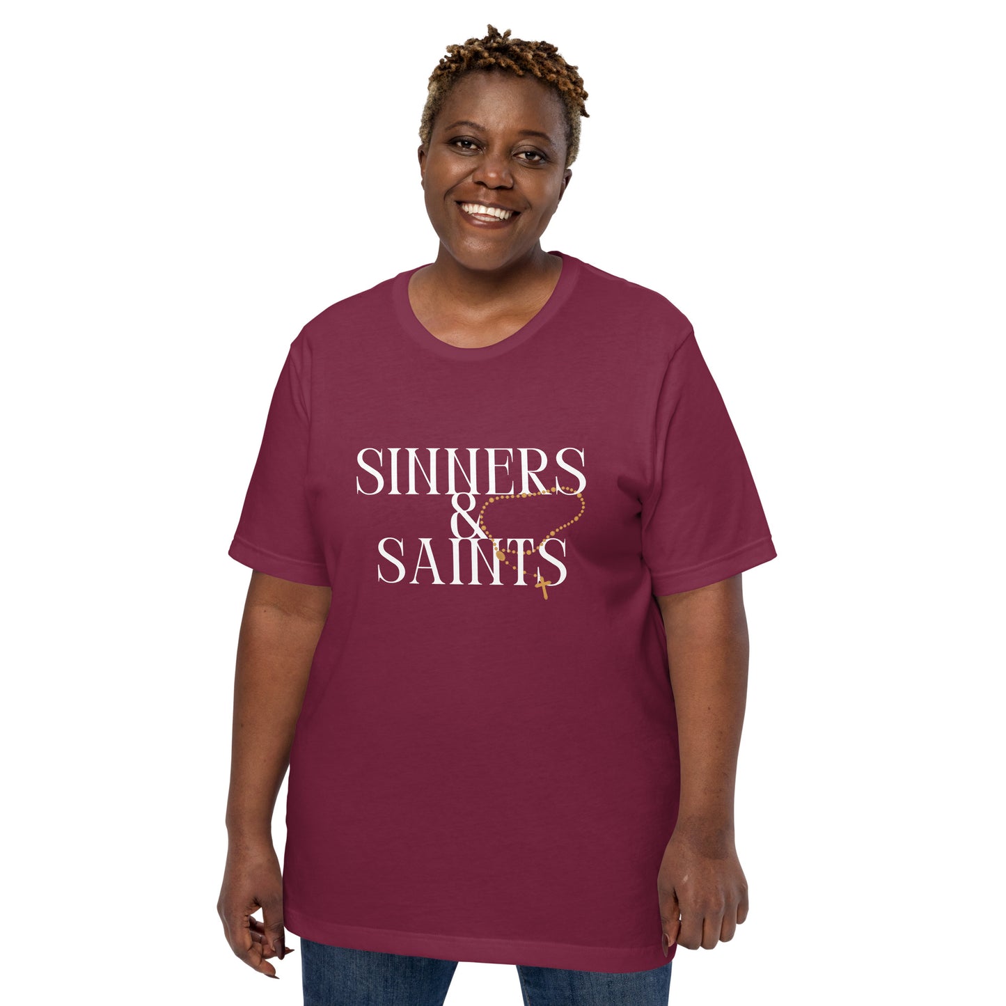 Sinners & Saints rosary Unisex t-shirt