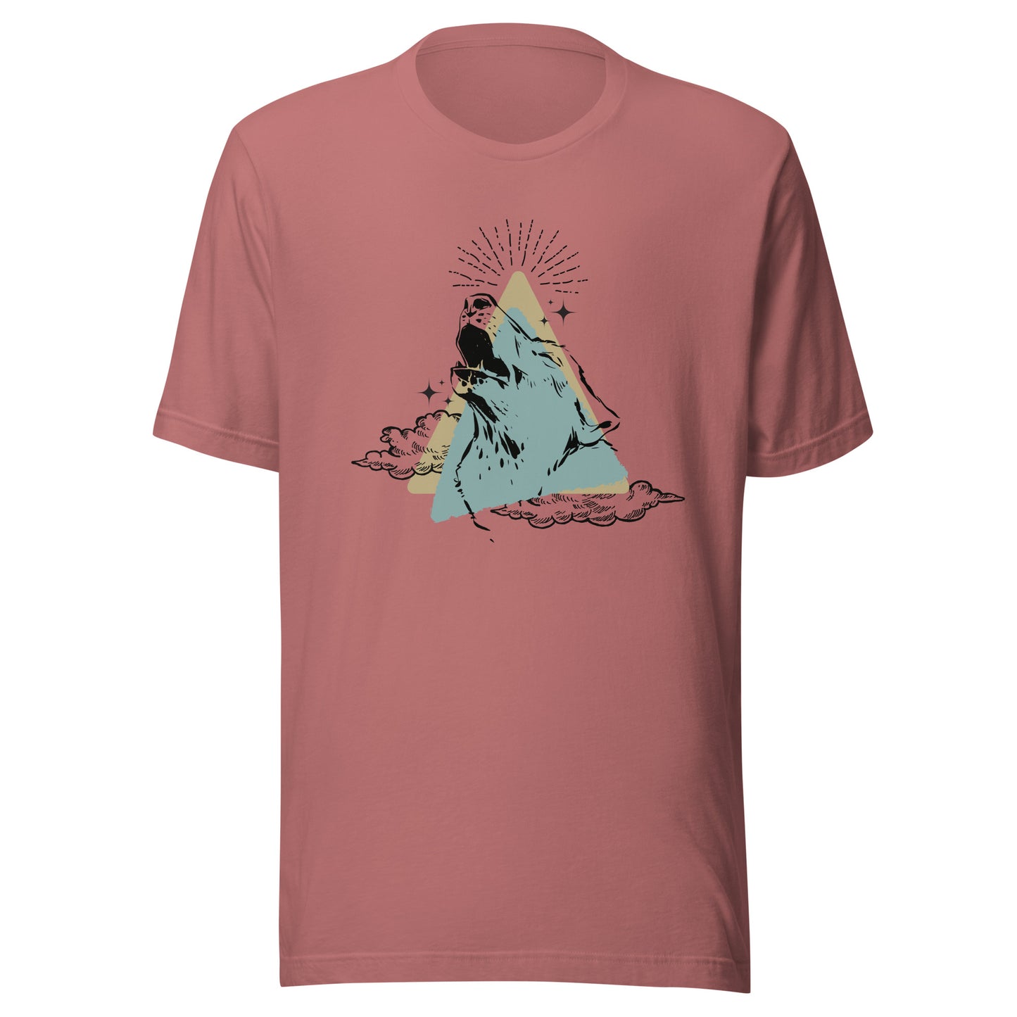 Abstract Layered Howling Wolf Unisex t-shirt