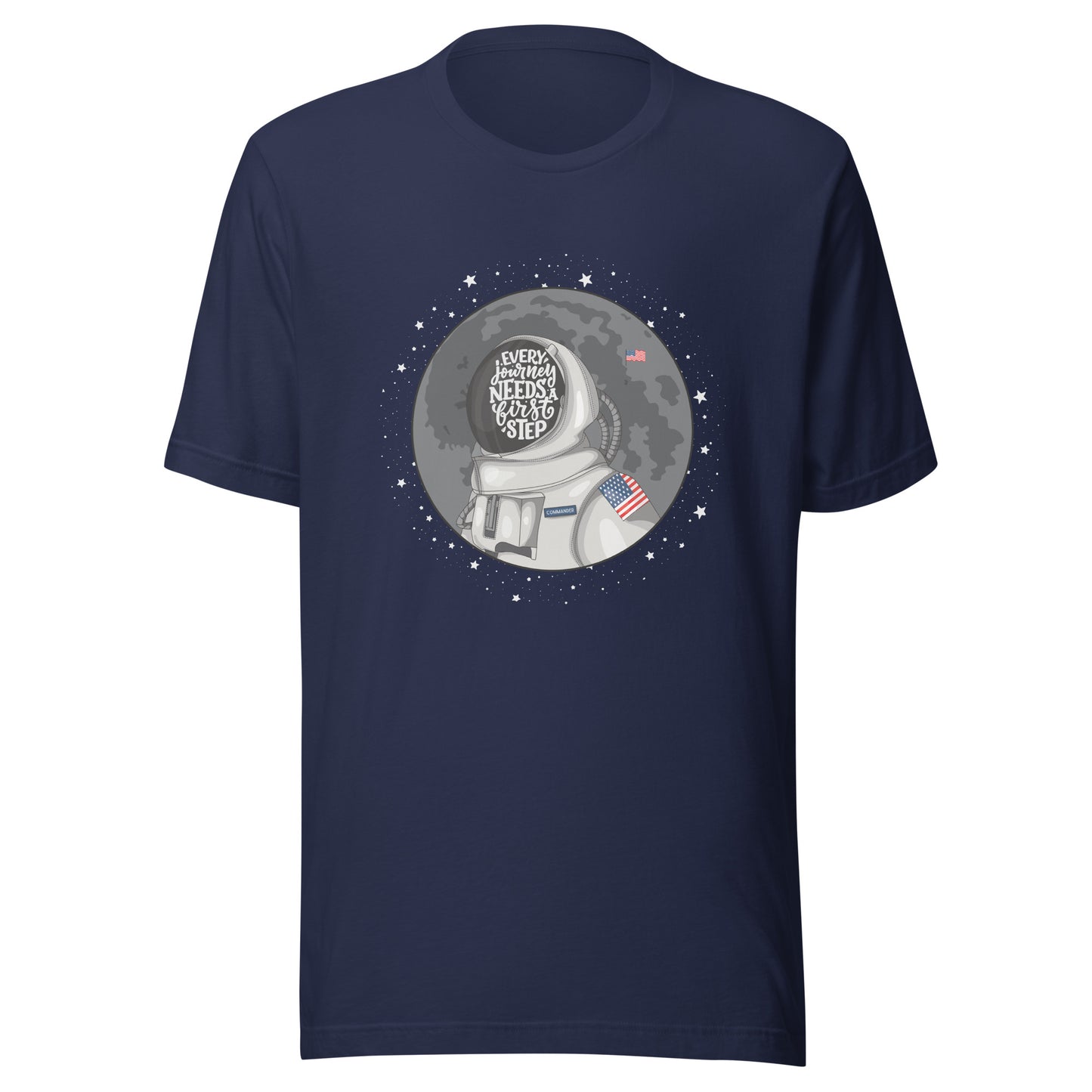 Astronaut First Step Unisex t-shirt