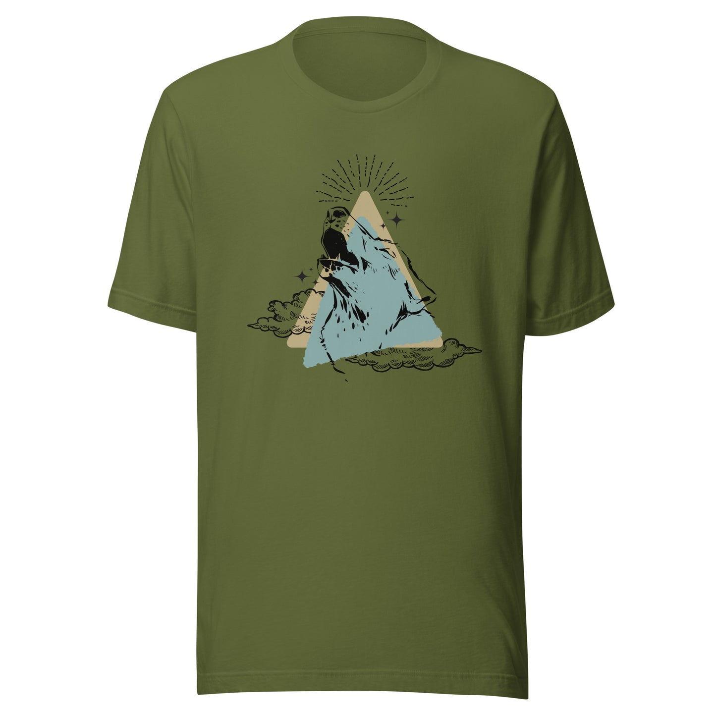 Abstract Layered Howling Wolf Unisex t-shirt