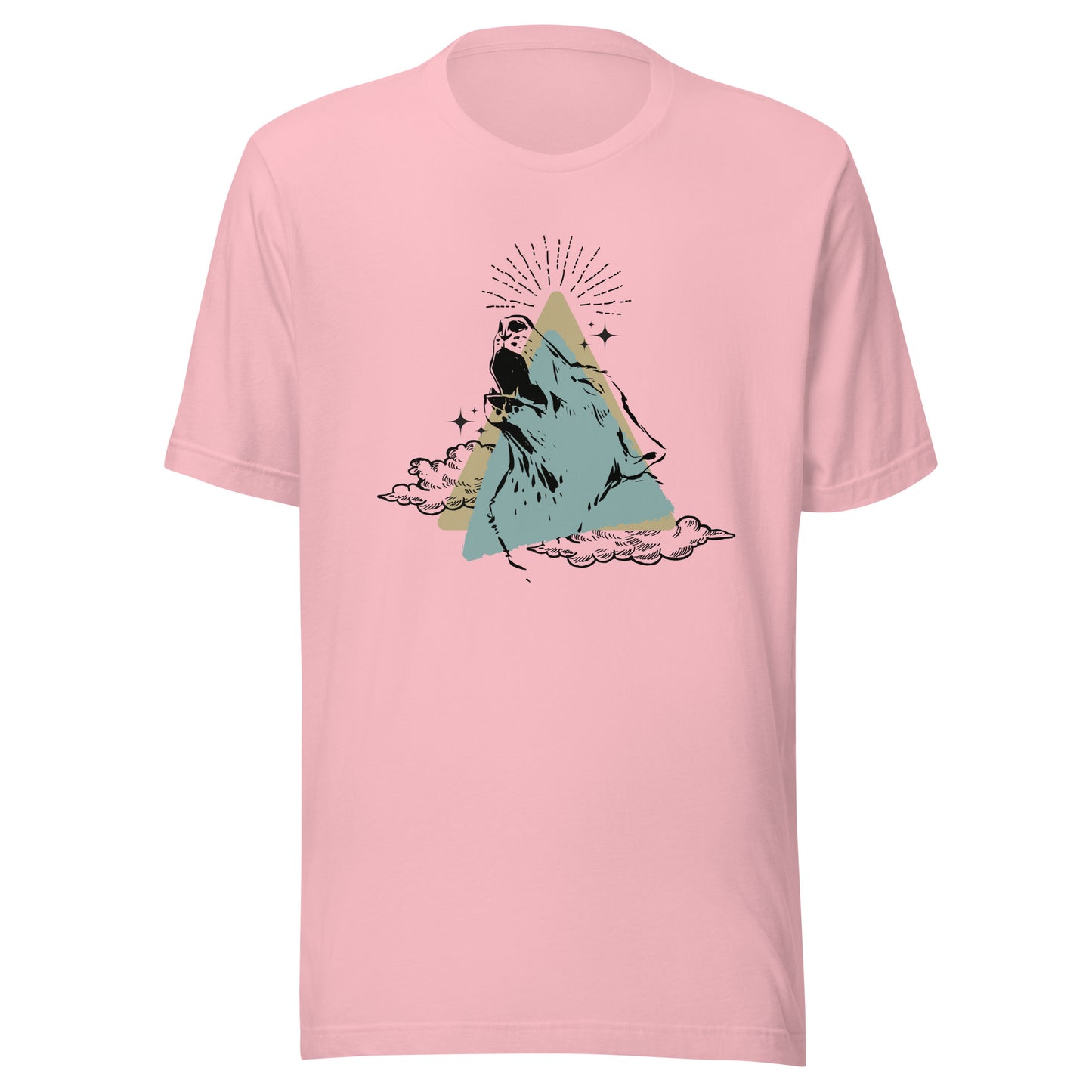 Abstract Layered Howling Wolf Unisex t-shirt