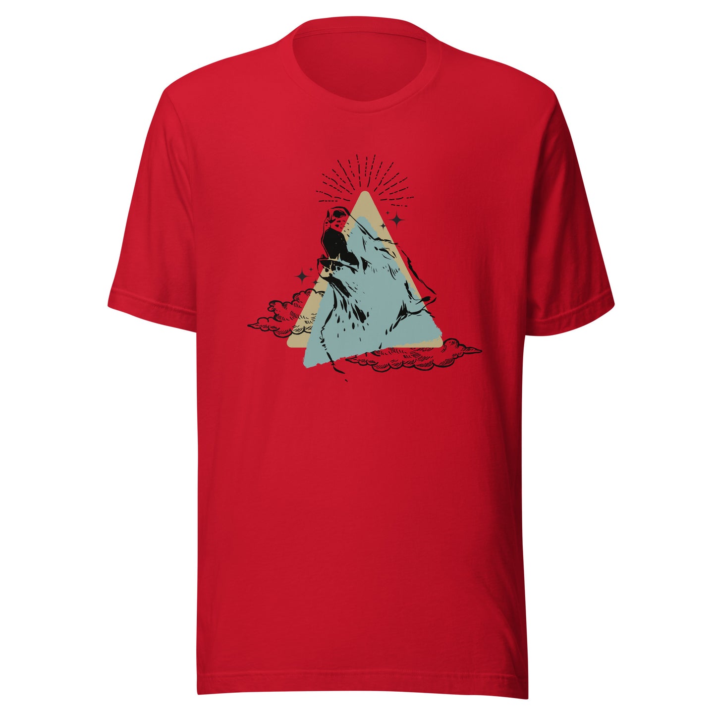 Abstract Layered Howling Wolf Unisex t-shirt