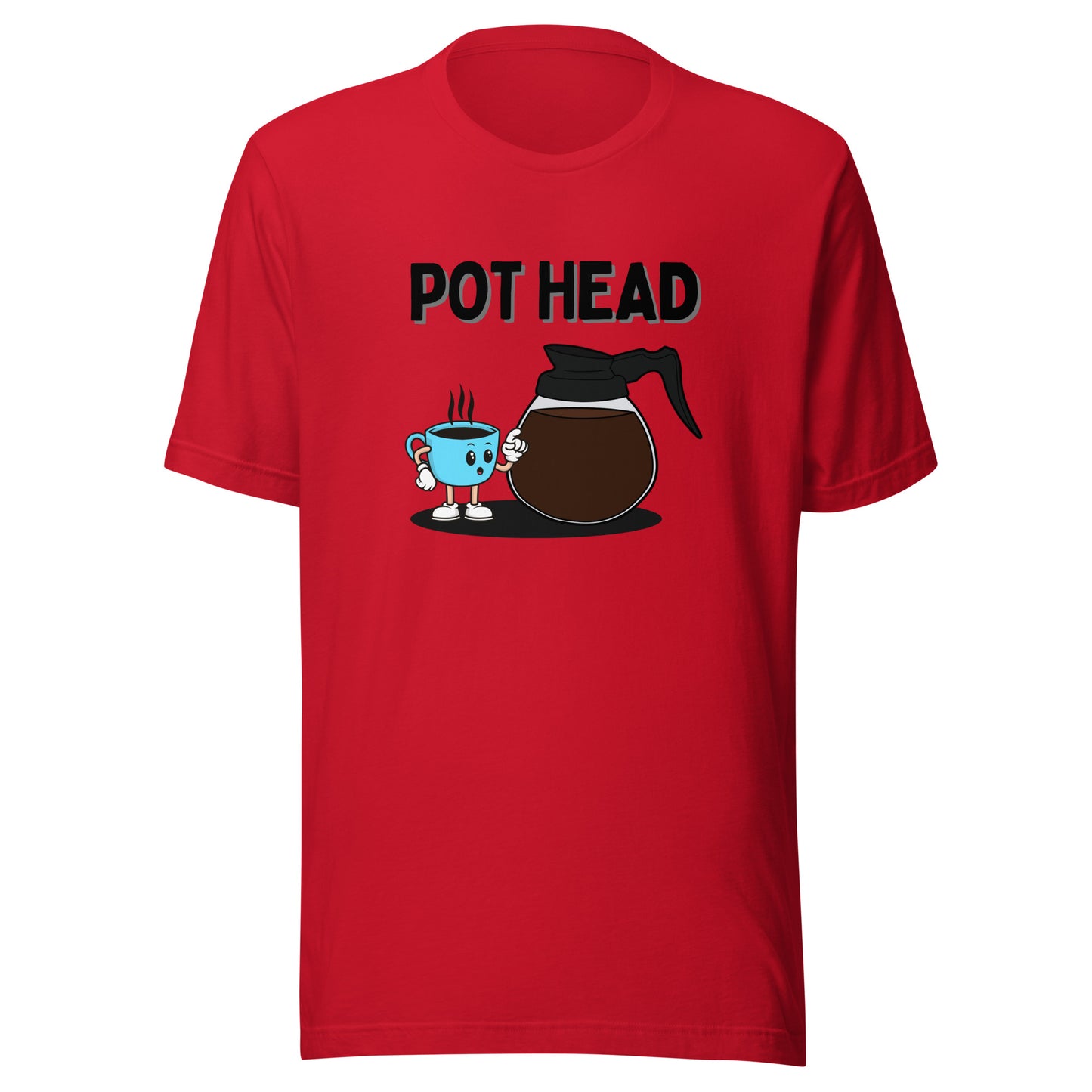 Coffee Pot Head Unisex t-shirt