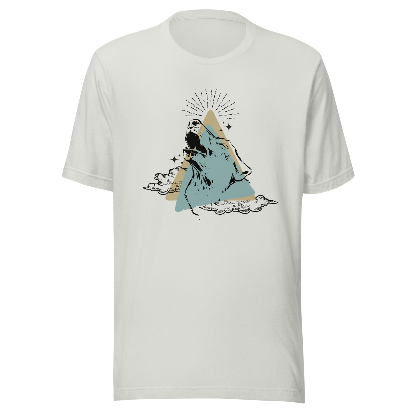 Abstract Layered Howling Wolf Unisex t-shirt