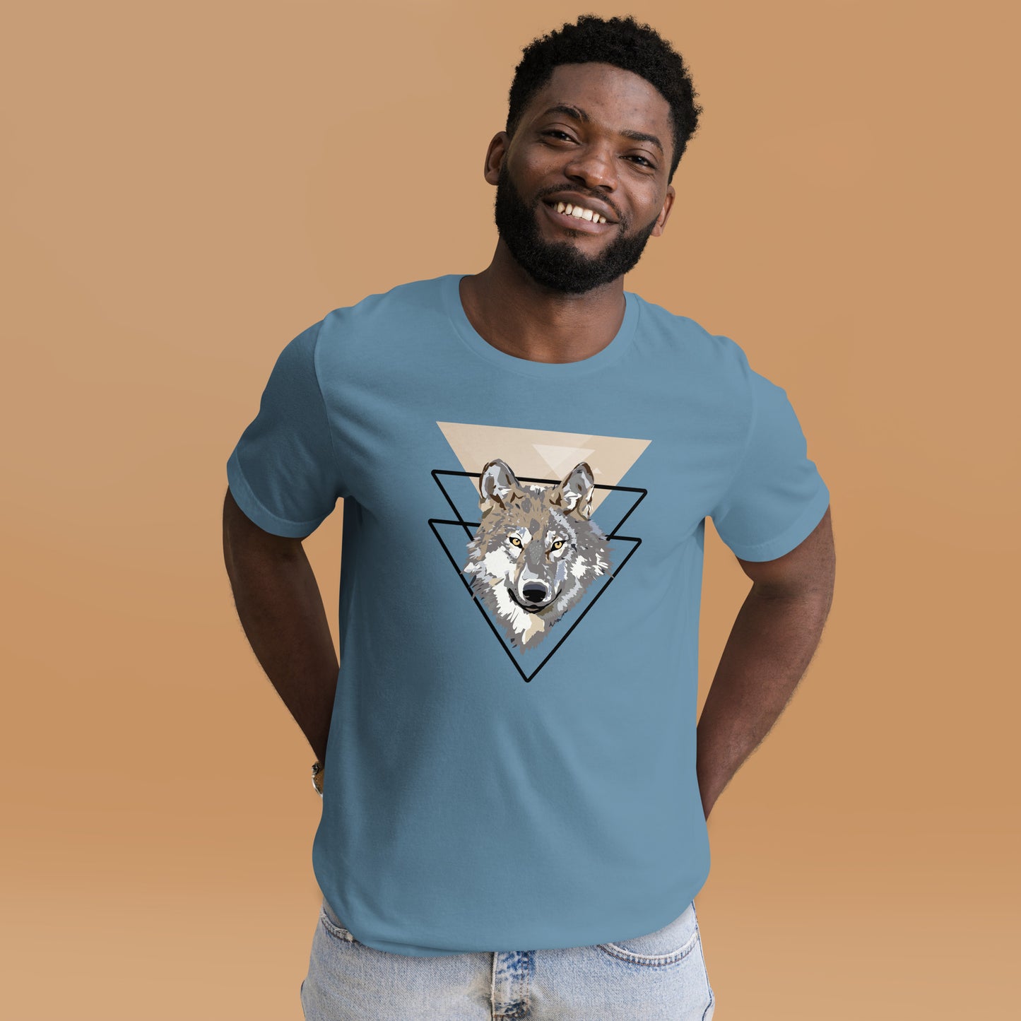 Triangle Wolf Illustration Unisex t-shirt