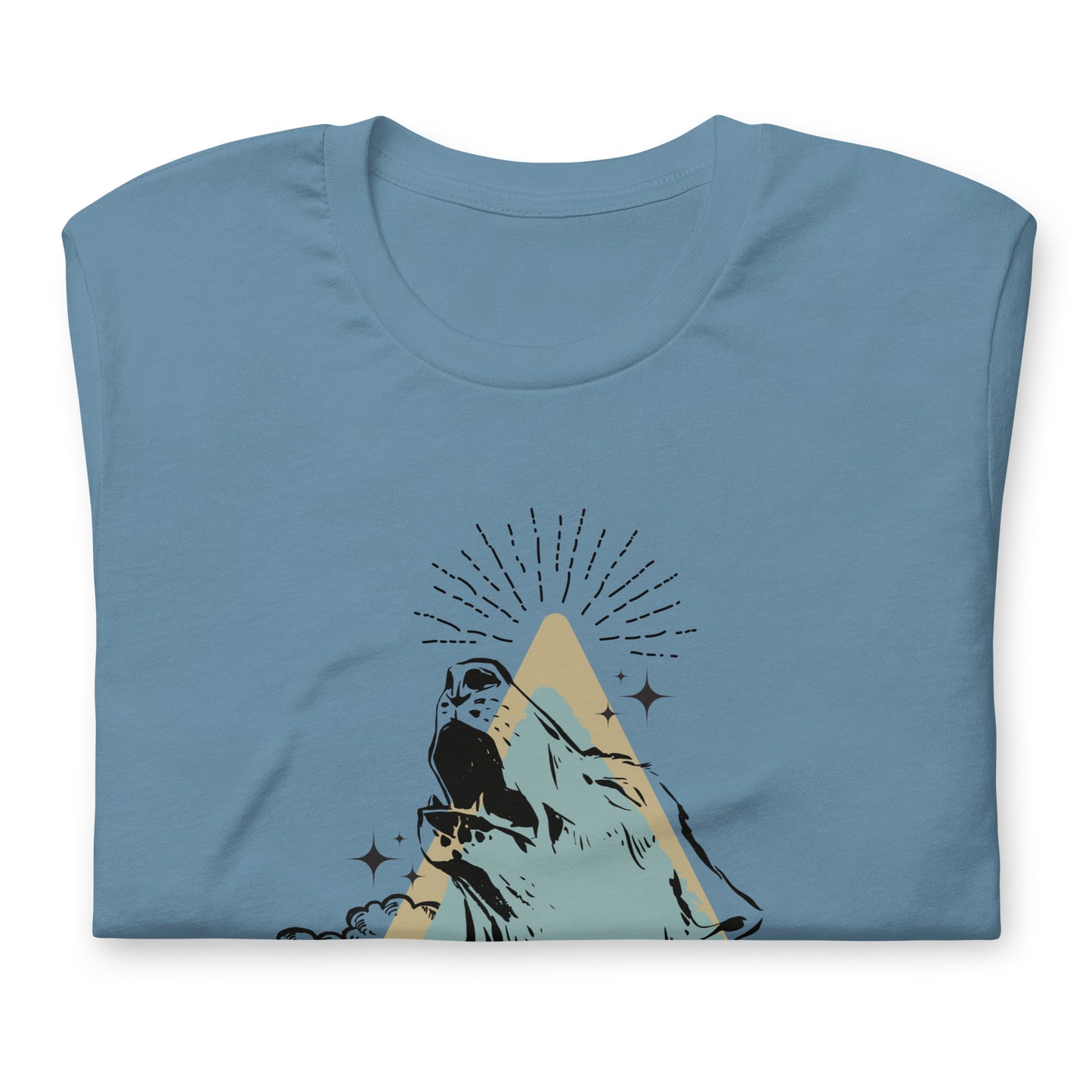Abstract Layered Howling Wolf Unisex t-shirt
