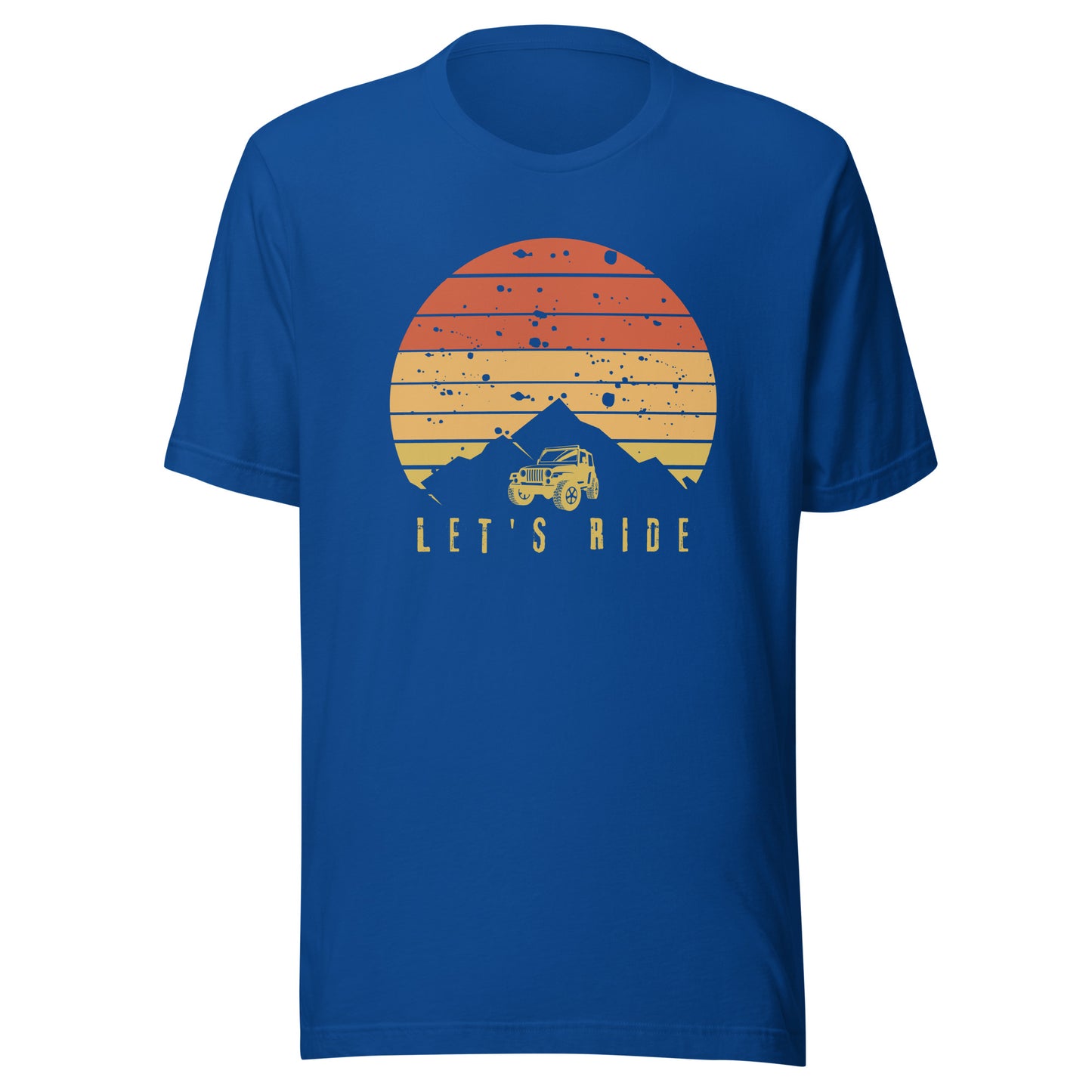 Let's Ride Off Road Retro Sun Unisex t-shirt
