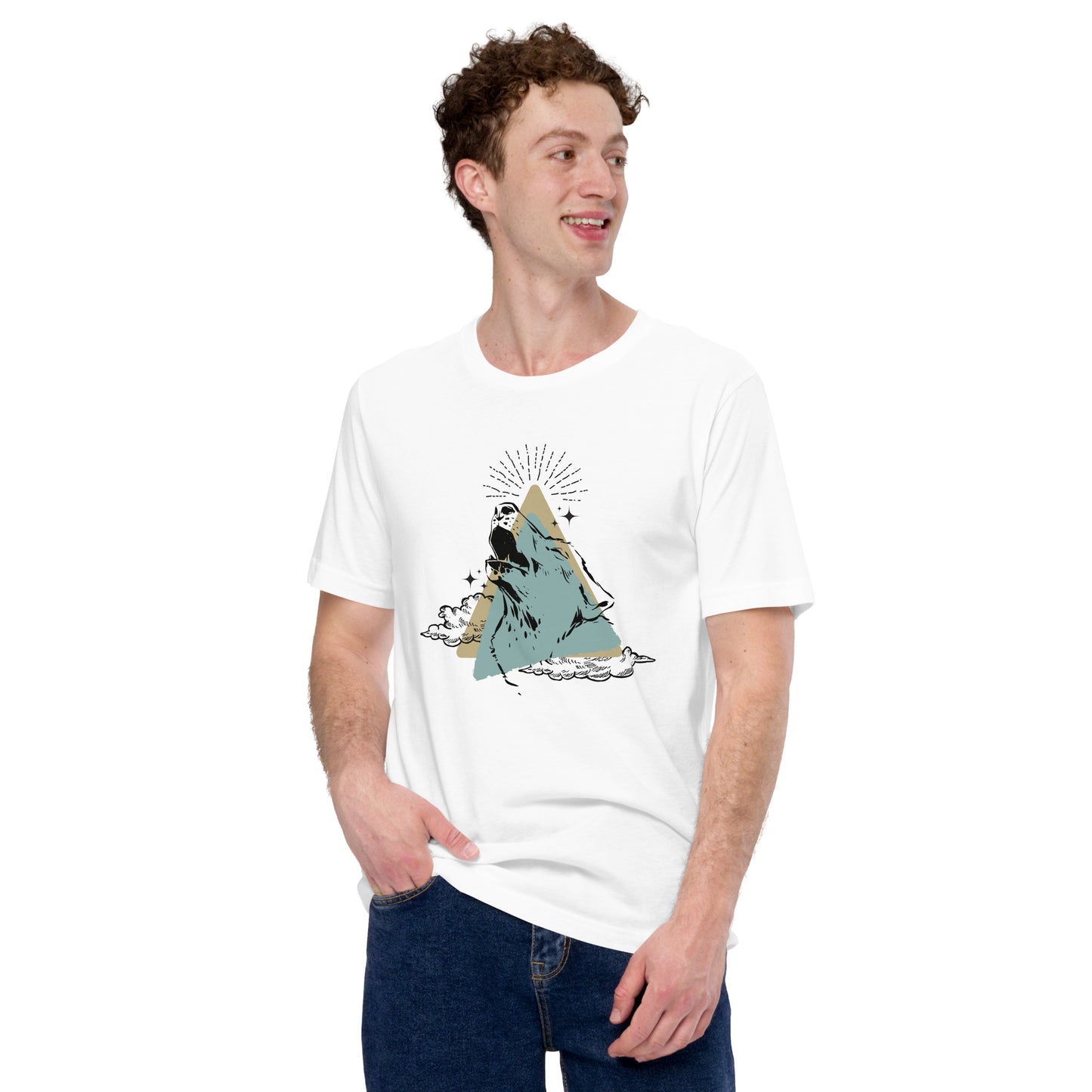 Abstract Layered Howling Wolf Unisex t-shirt